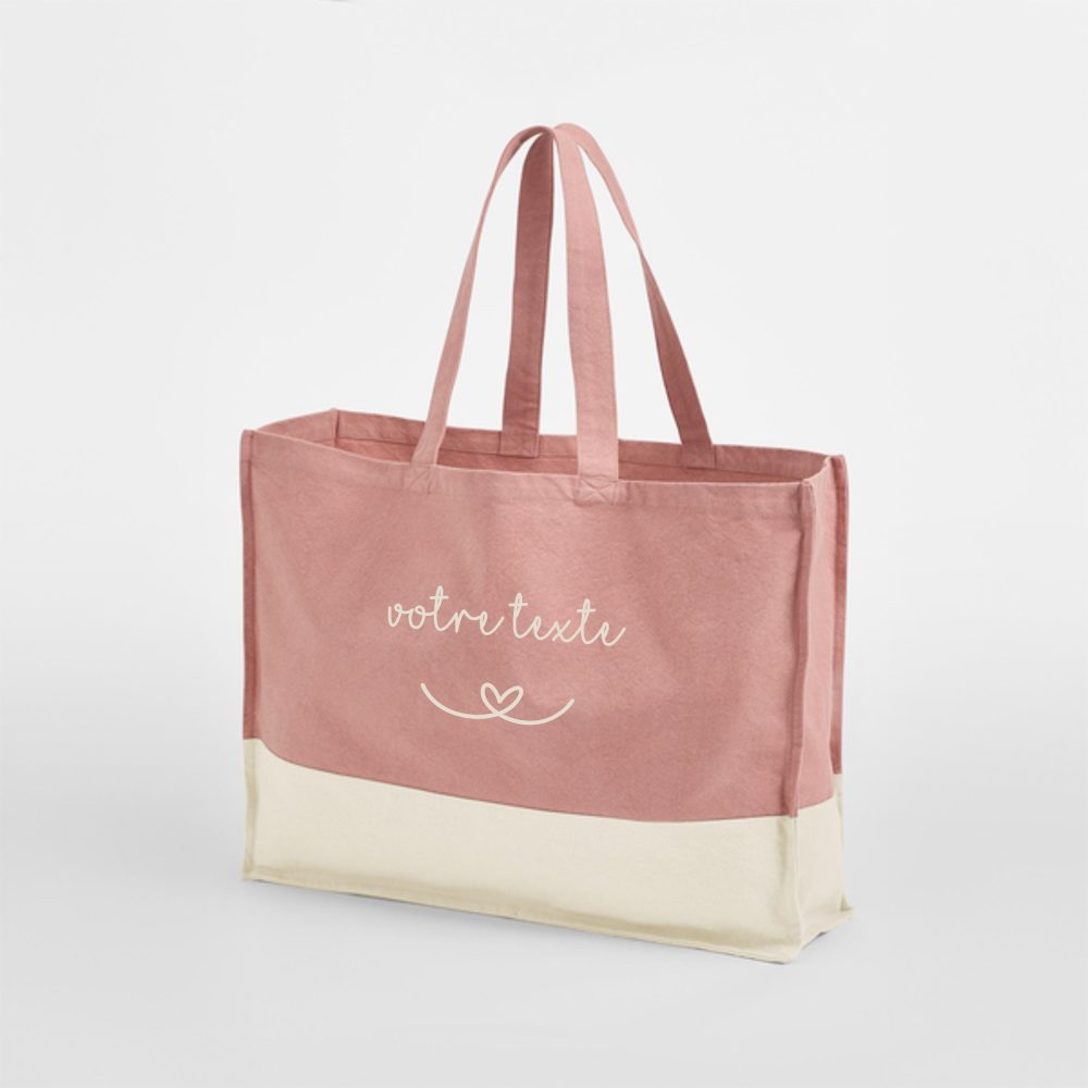 Grand sac à personnaliser, sac shopping en toile épaisse, sac de plage, sac cabas, sac personnalisé, idée cadeau femme