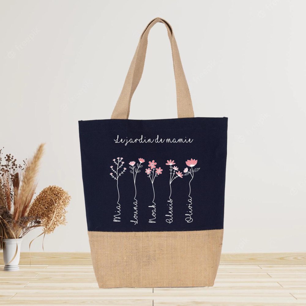 Sac Personnalisé fête des grands-mères - Sac Fête des mères, Cadeau anniversaire mamie, cadeau mamie personnalisé, sac grand mère, sac maman