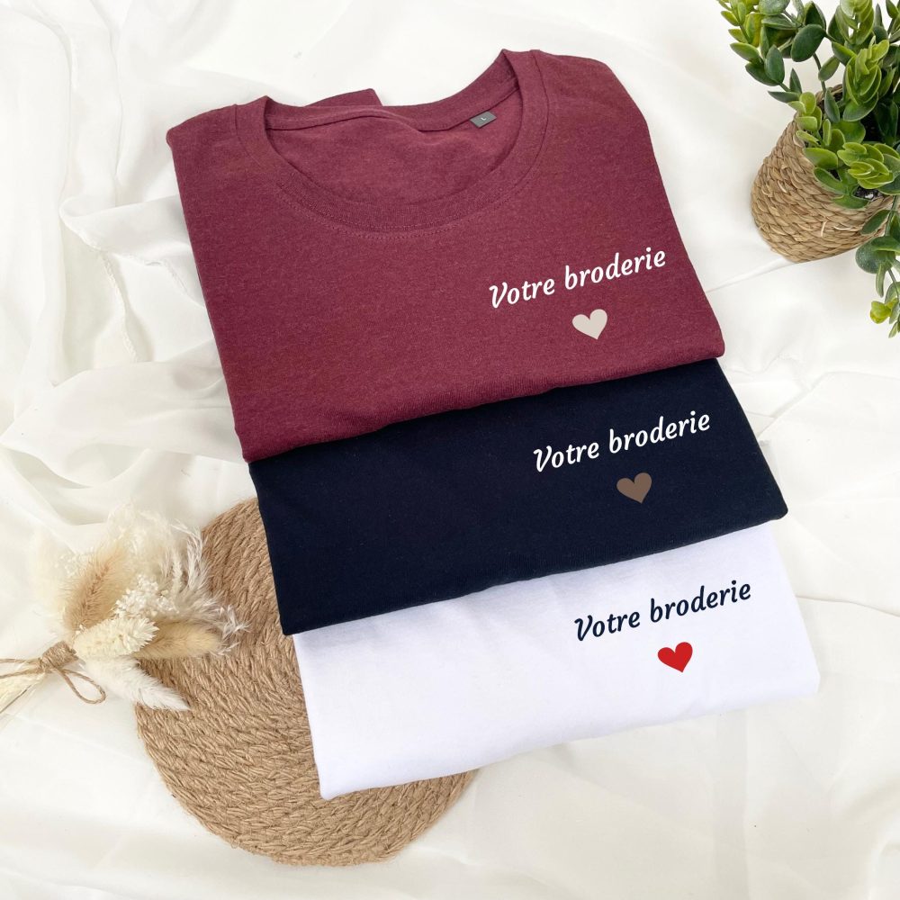 Tee-shirt broderie personnalisée - cadeau anniversaire personnalisé, cadeau papi, cadeau papa, cadeau maman, cadeau mamie, cadeau noël