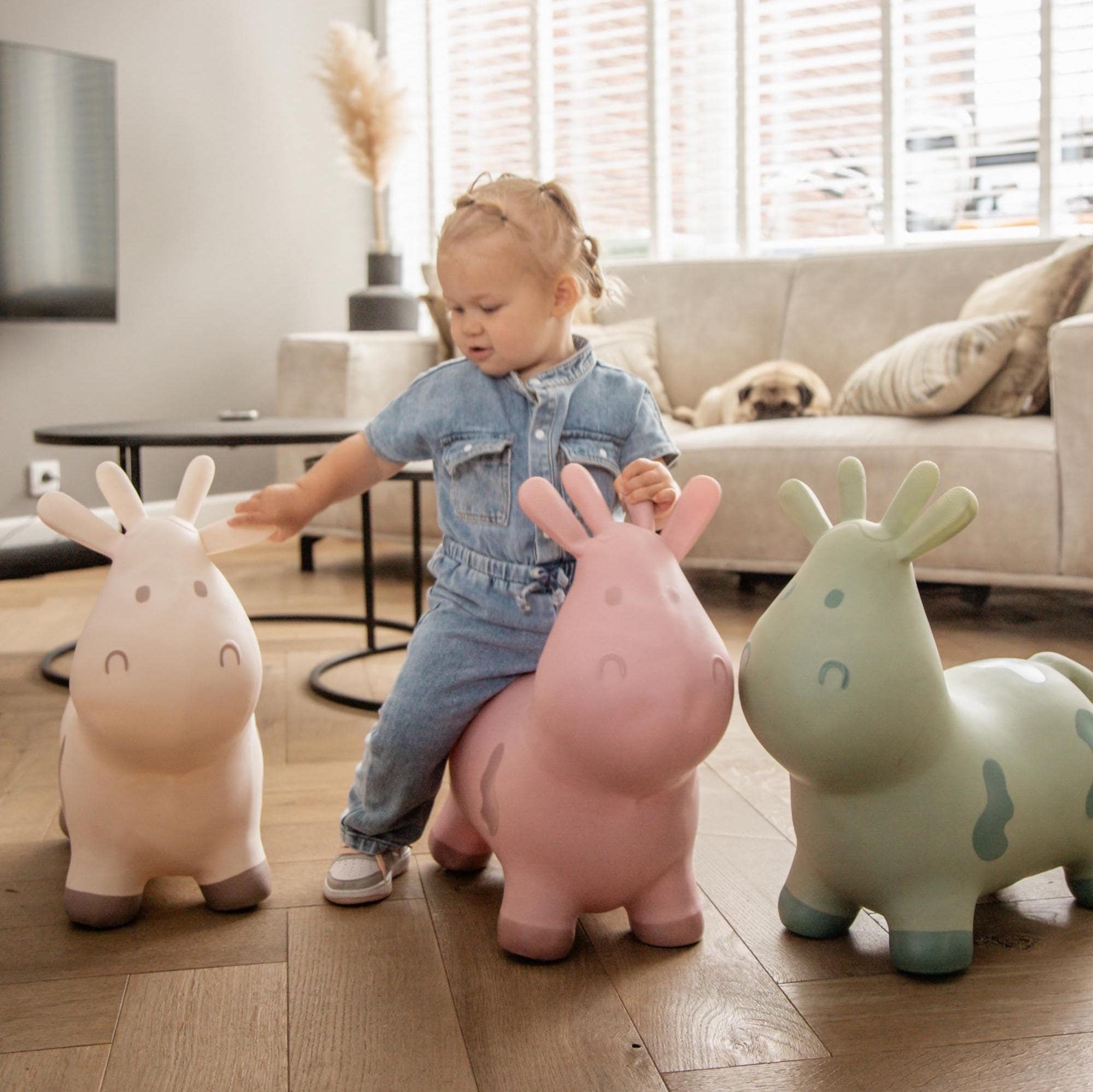 Vache ballon sauteur, animal gonflable, cadeau bébé personnalisé, cadeau anniversaire enfant 1 an, noël enfant, décoration chambre bébé. — idée cadeau enfant
