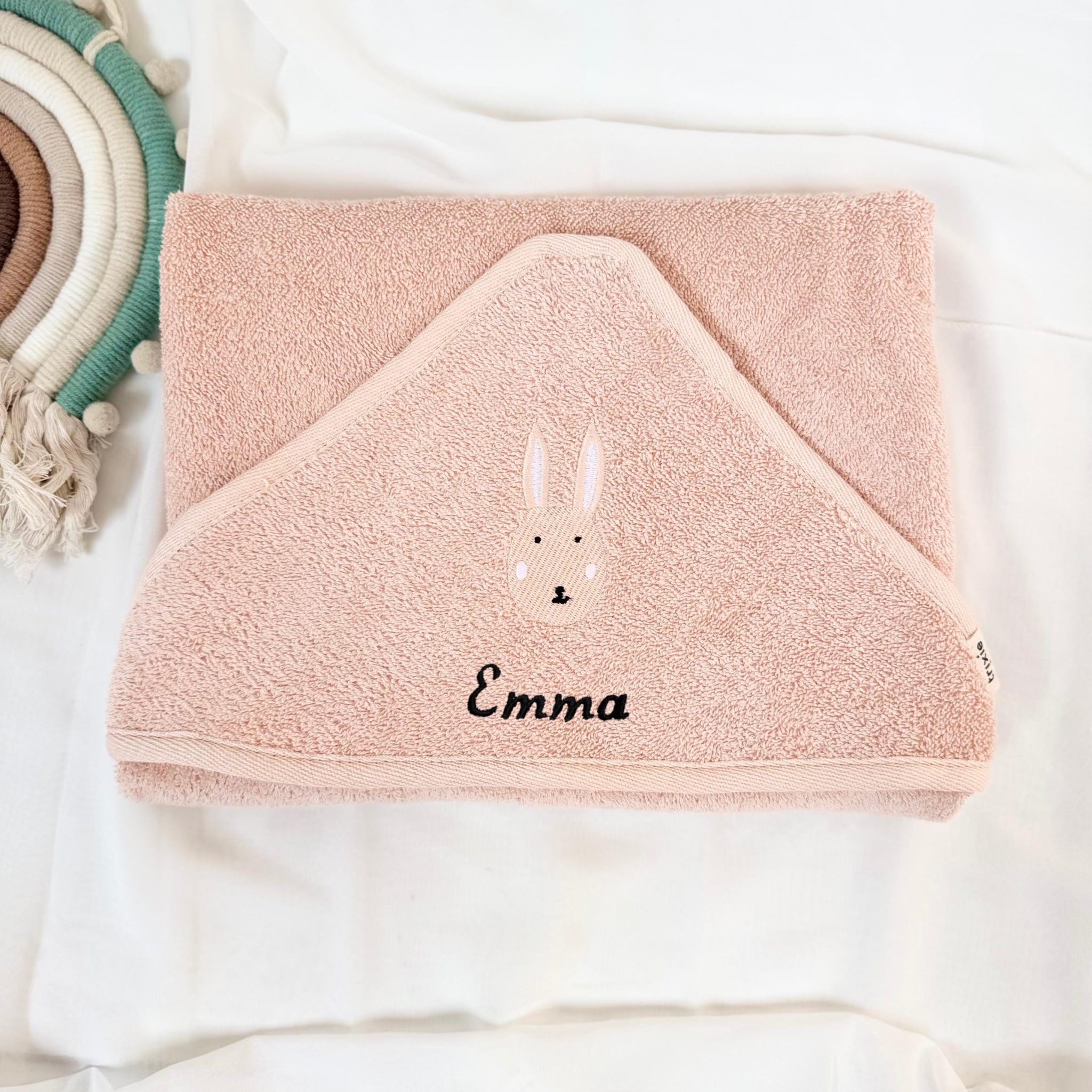 Cape de Bain bébé brodée Personnalisée – Cadeau enfant, serviette de bain, anniversaire cadeau personnalisé, sortie de bain — serviette bébé