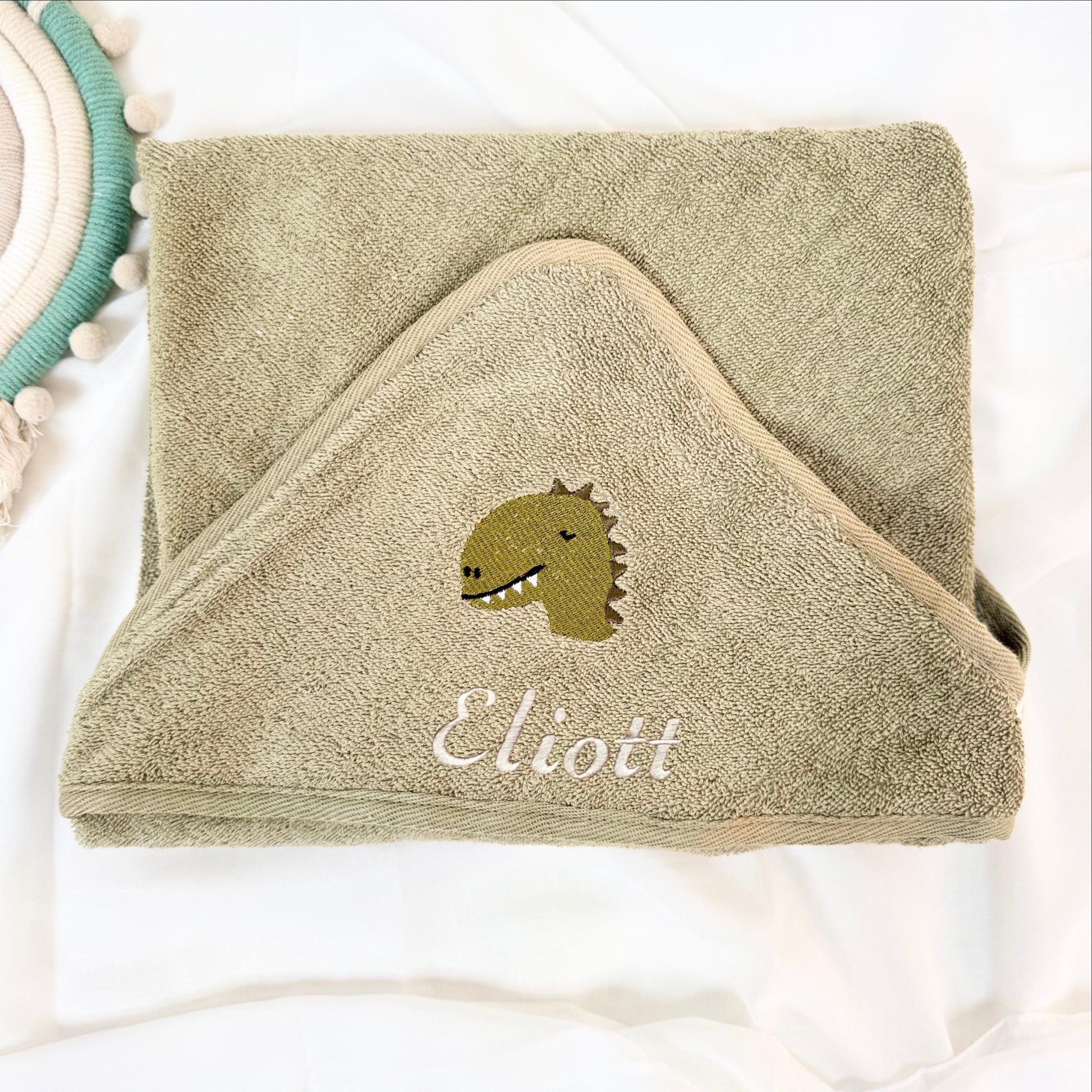 Cape de Bain bébé brodée Personnalisée – Cadeau enfant, serviette de bain, anniversaire cadeau personnalisé, sortie de bain — serviette brodé