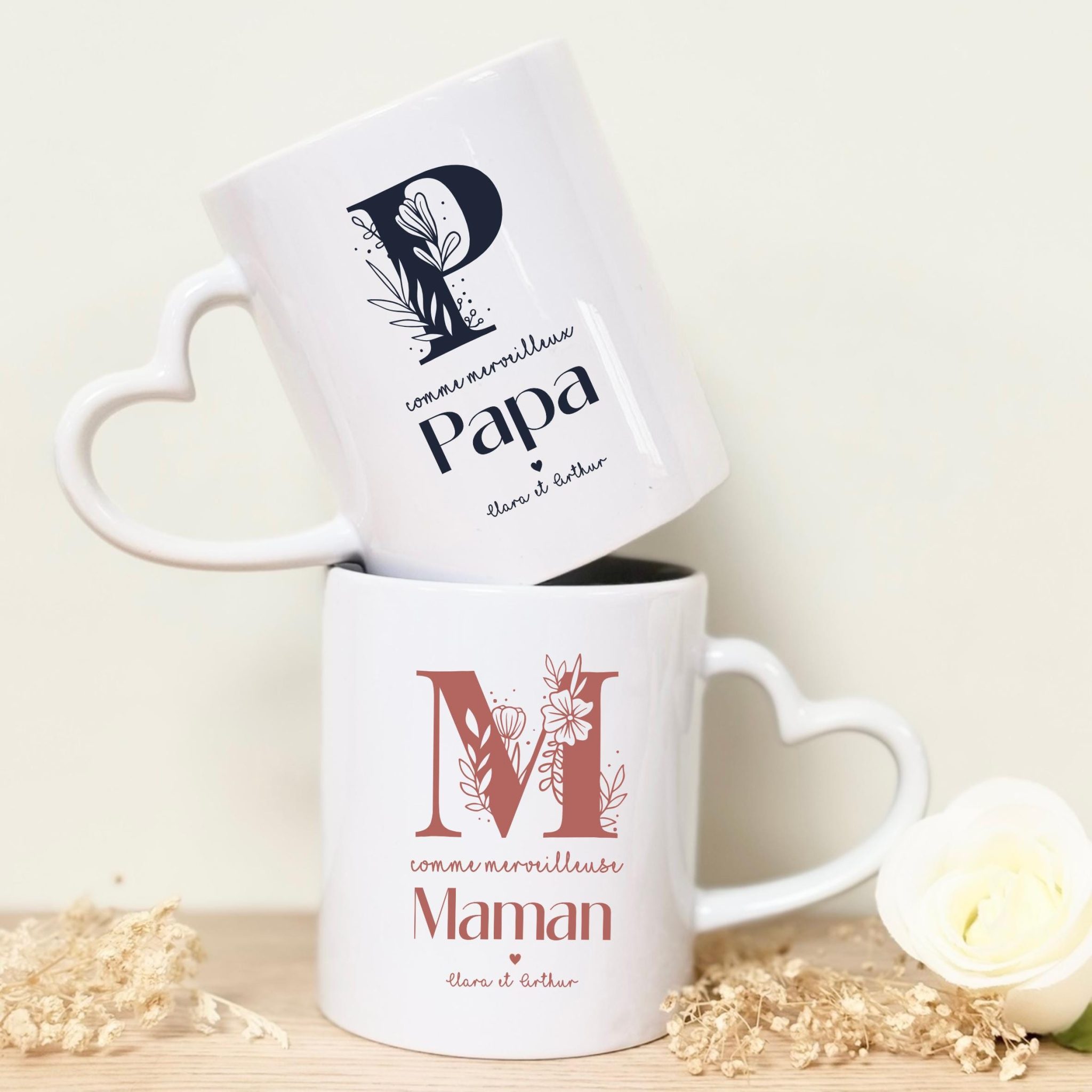 Mug personnalisé marraine cadeau parrain, cadeau marraine, anniversaire marraine, tasse café parrain, anniversaire parrain personnalisé — cadeau fête des mères