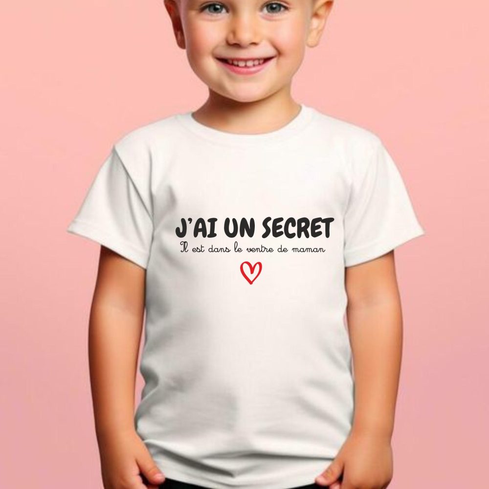 Tee-shirt enfant annonce grossesse, future grande sœur, futur grand frère, existe en sweat, hoodies ou tee-shirt