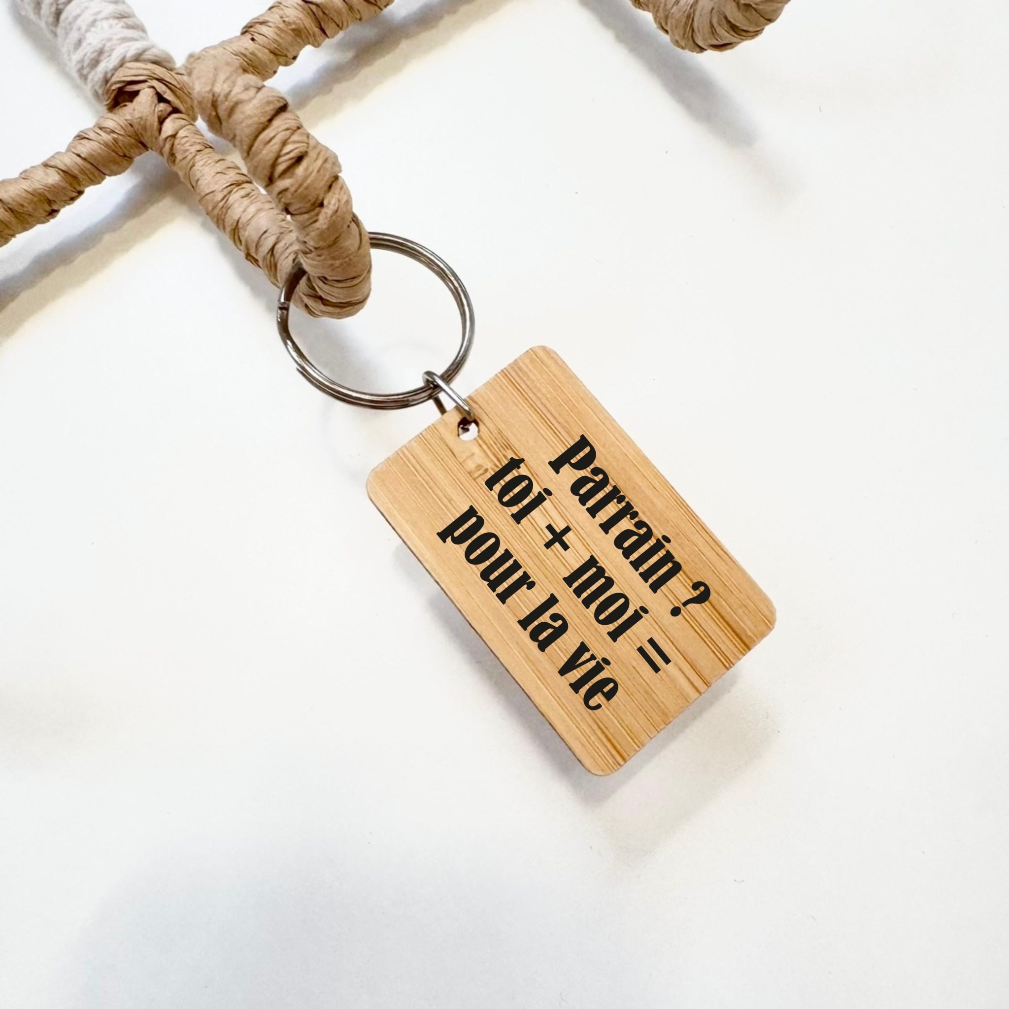 Porte-clés personnalisé annonce futur parrain, demande futur parrain, cadeau personnalisé parrain, annonce personnalisé, cadeau parrain — annonce parrain