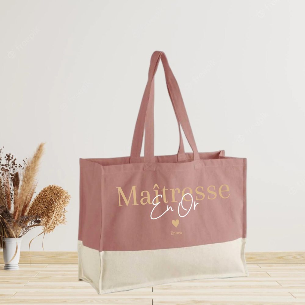 Sac maman à personnaliser cadeau Maîtresse,Atsem,Nounou, sac personnalisé maitresse, cadeau anniversaire nounou personnalisé, cadeau atsem