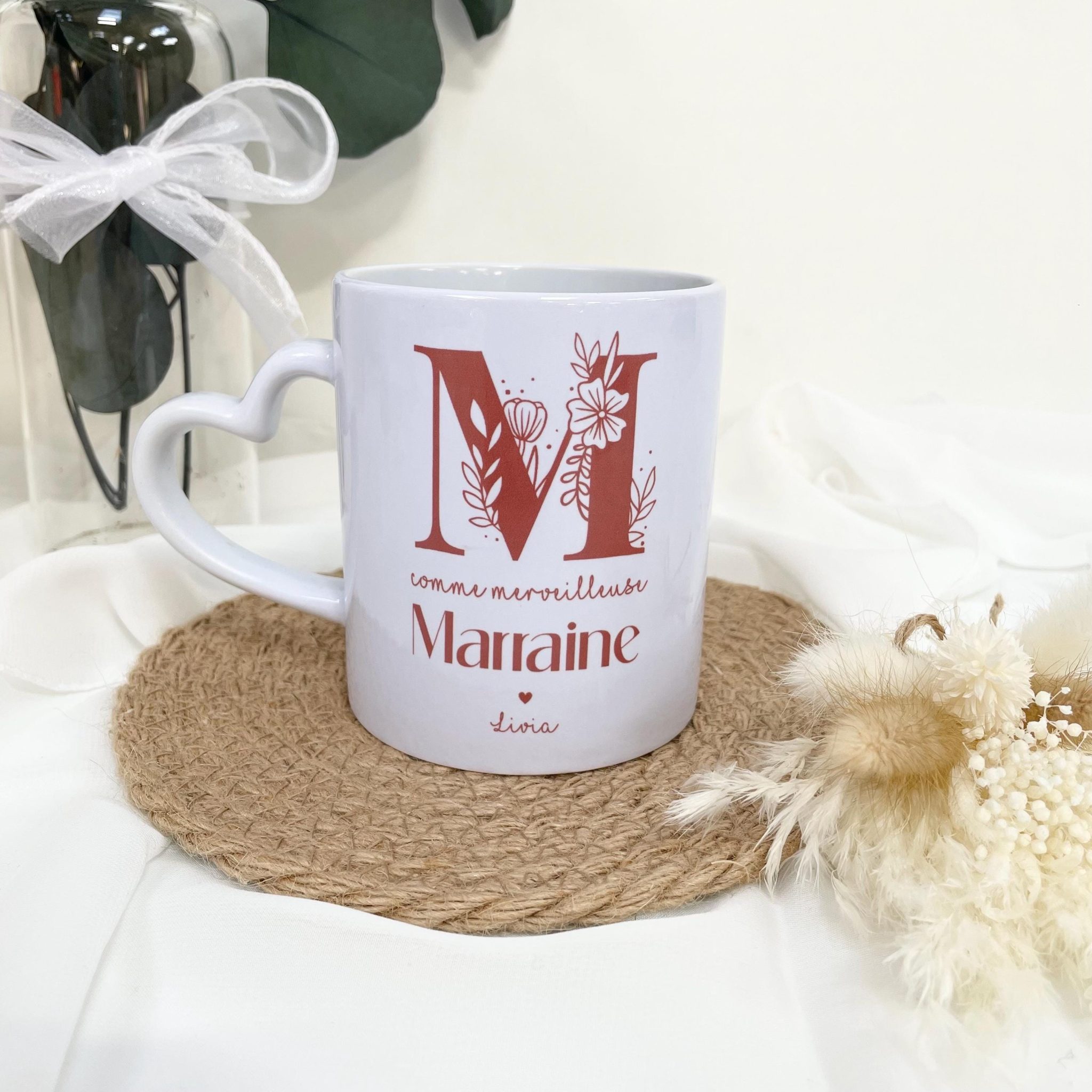 Mug personnalisé marraine cadeau parrain, cadeau marraine, anniversaire marraine, tasse café parrain, anniversaire parrain personnalisé — idée cadeau maman