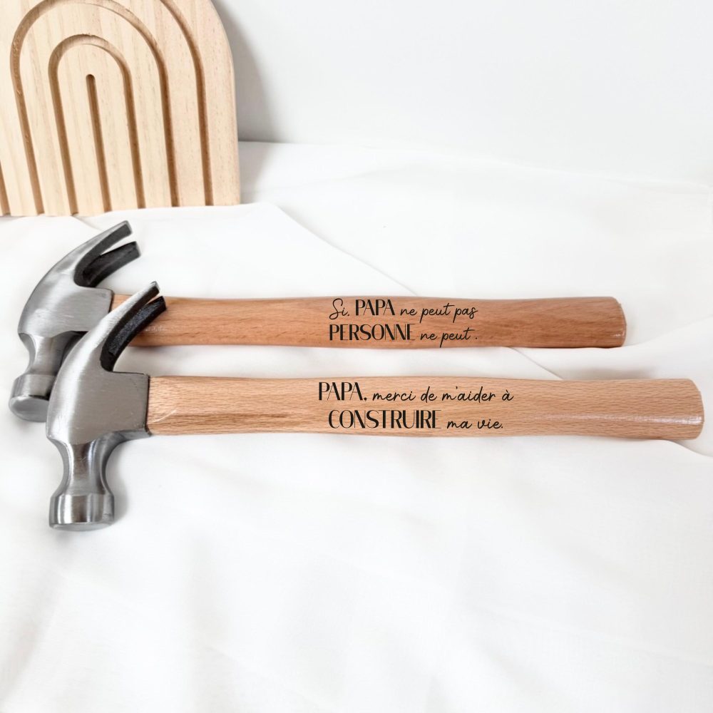 Cadeau fête des pères, marteau personnalisé, idée cadeau papa, anniversaire papa, cadeau personnalisé, outil bricolage, marteau personnalisé