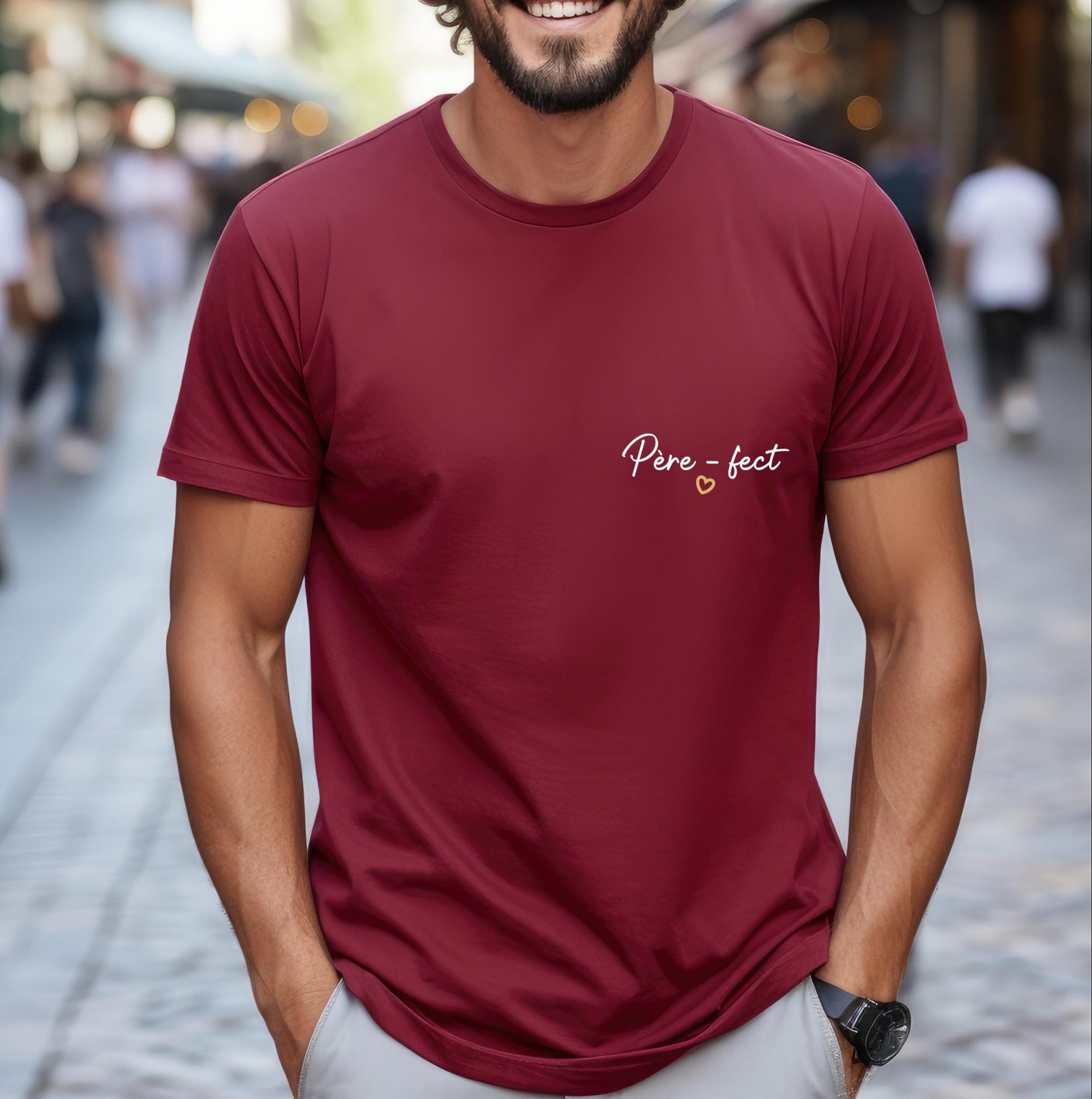 T-shirt père fect - Fête des pères - anniversaire papa- Noël papa - cadeau personnalisé papa, t-shirt papa, idée cadeau fête des pères — tshirt beau père personnalisé