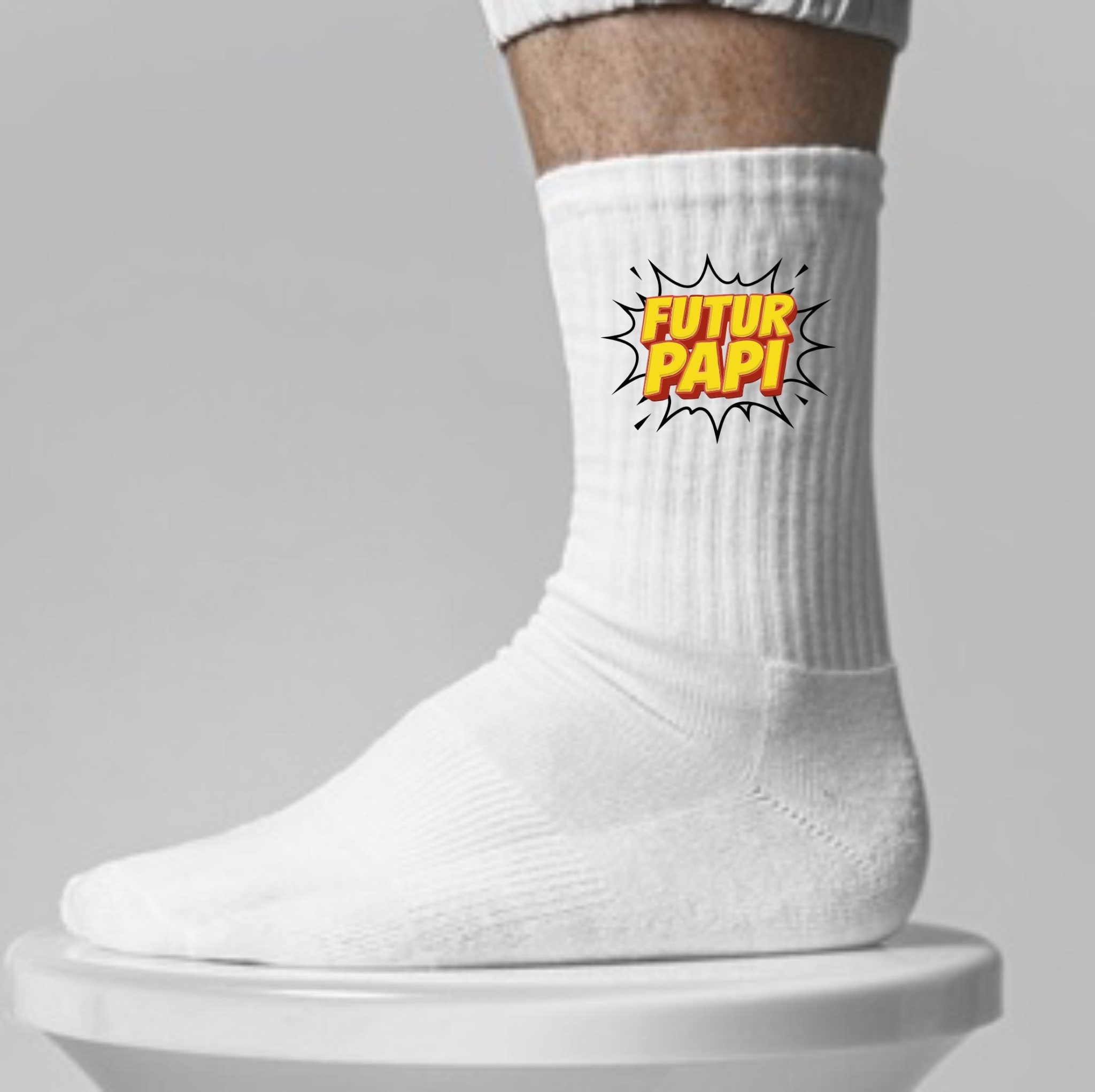 Chaussette annonce grossesse, chaussettes personnalisées Futur Tonton, Futur Papi, Futur Papa, Futur Grand Frère, Future Grande Soeur — chaussette papi