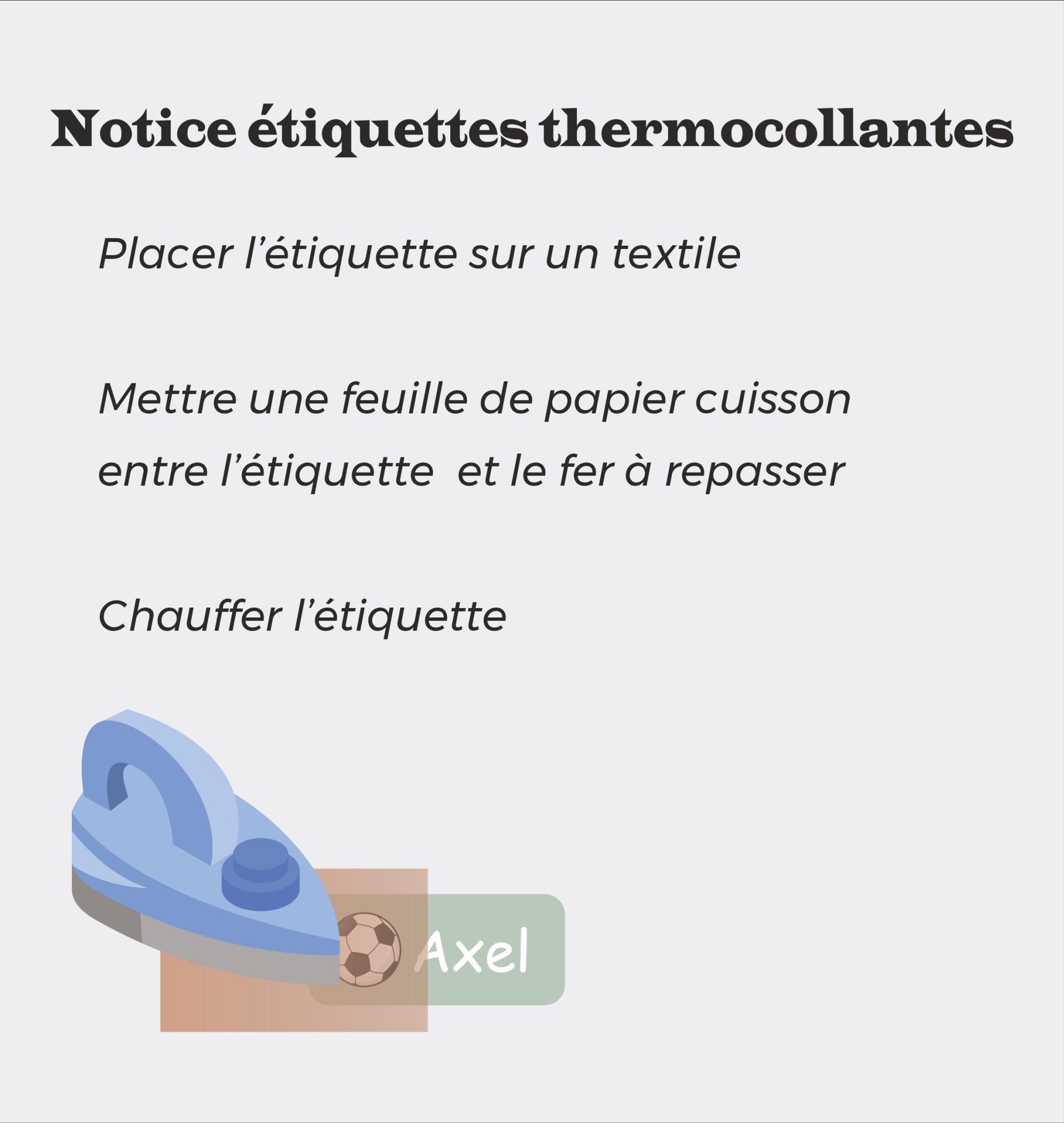 Etiquettes prénoms vêtements ou objets, étiquettes thermocollantes vêtement, étiquette personnalisée école enfant, étiquette prénom enfant — étiquettes thermocollantes