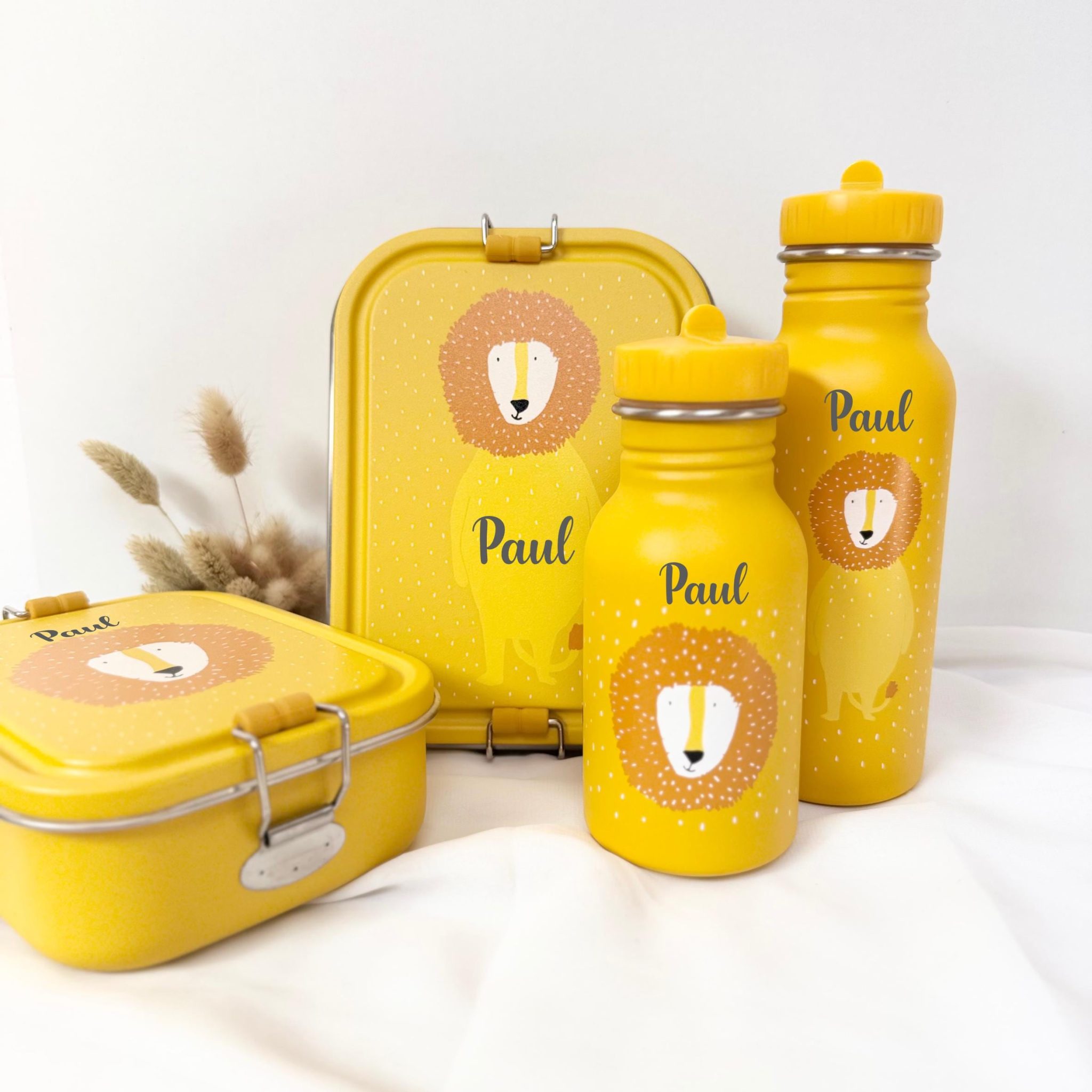 Gourde + boîte à goûter trixie, kit rentrée enfant, kit école enfant personnalisé, boîte à repas personnalisé, lunchbox, gourde personnalisé