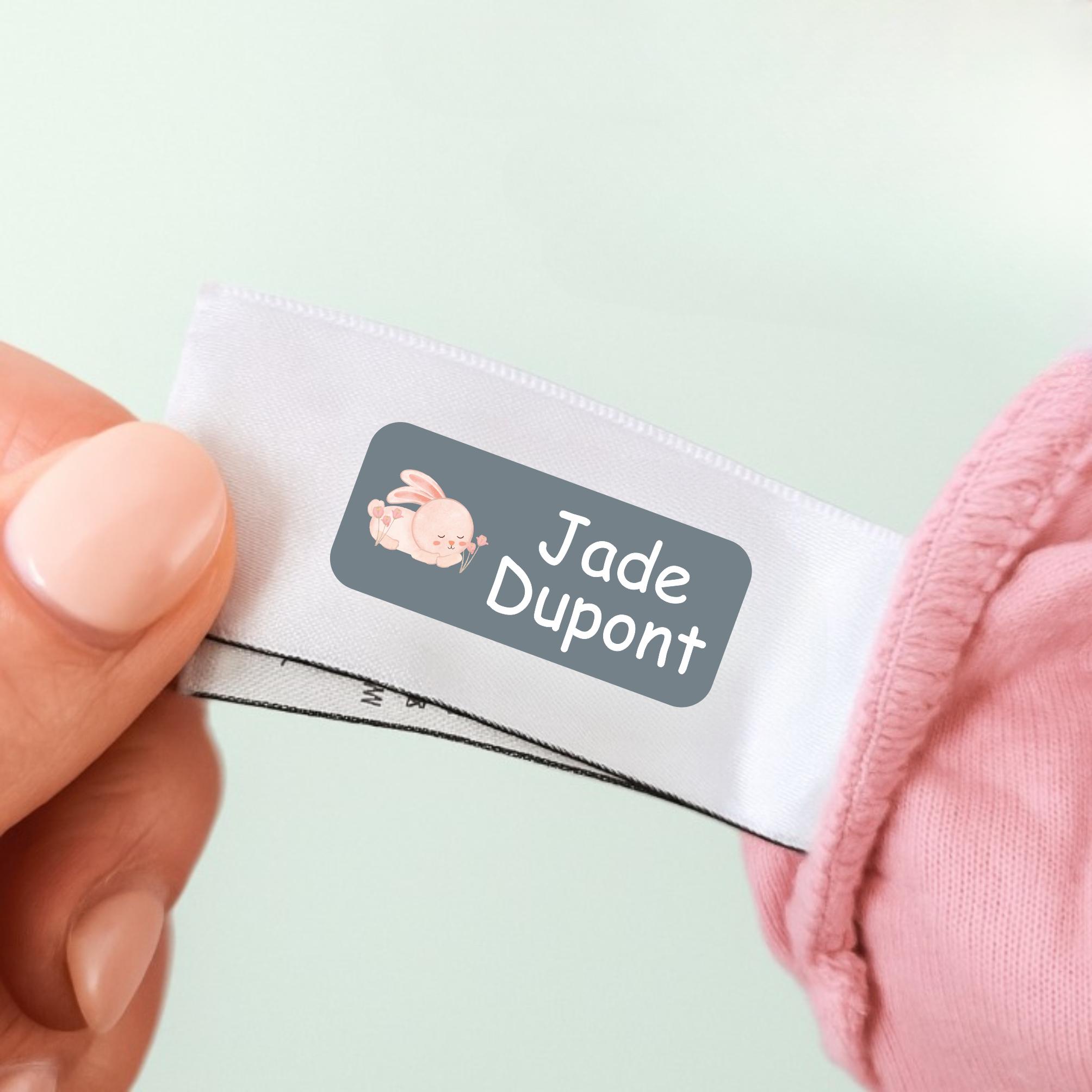 étiquette thermocollantes enfant personnalisé - étiquette prénom école, organisation vêtement et objet enfant, prénom fourniture scolaire — étiquettes thermocollantes