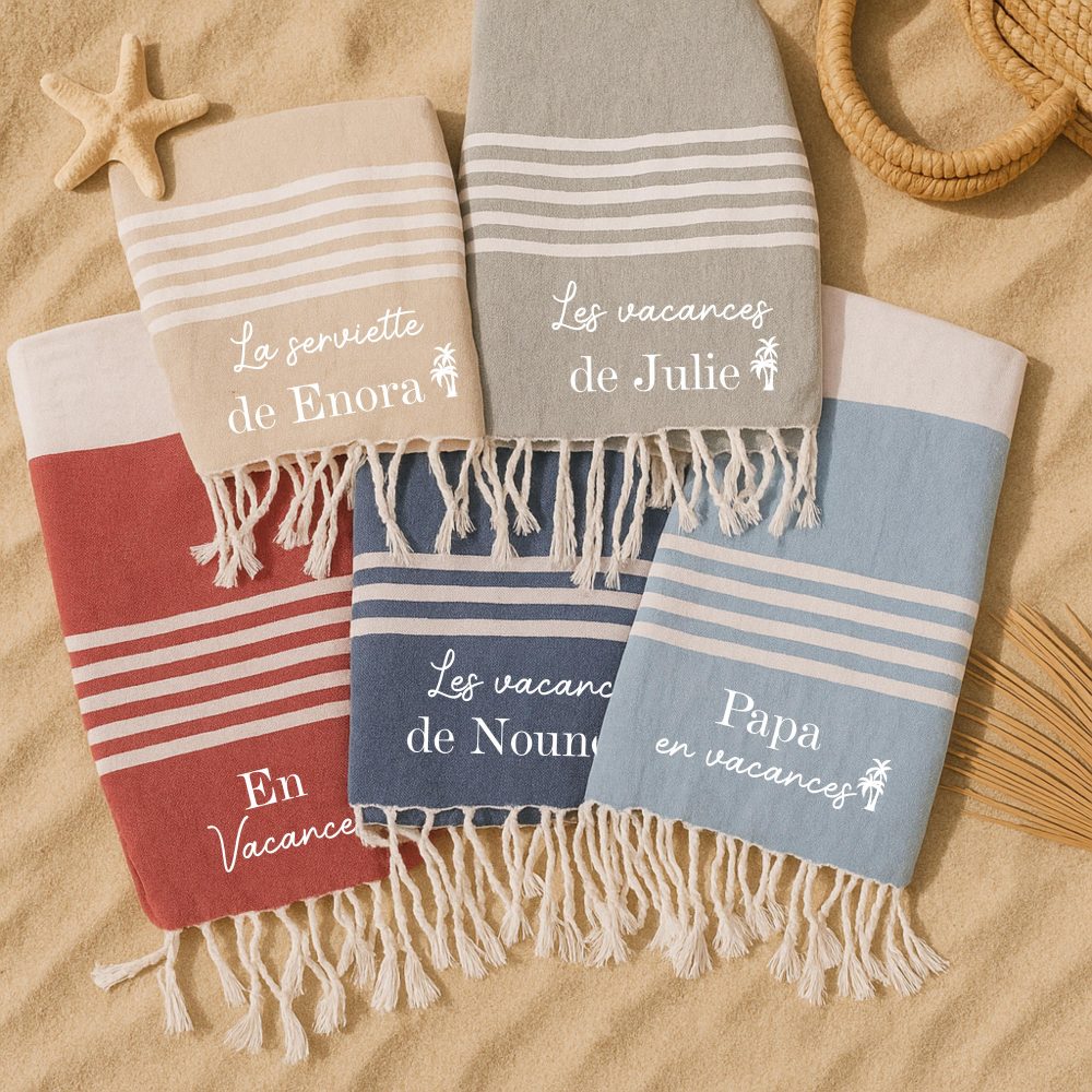 Fouta de plage à personnaliser
