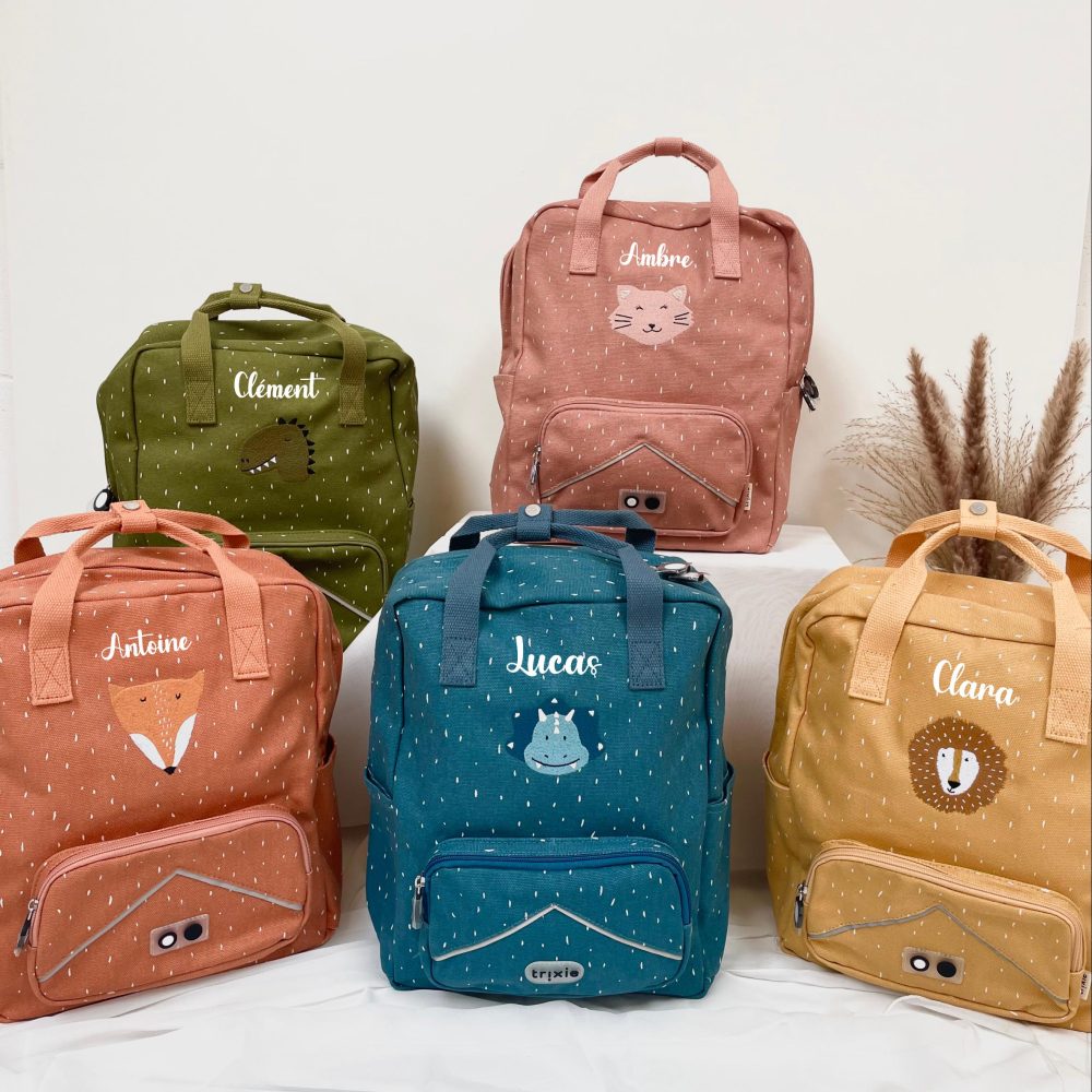Sac à dos enfant école grand format A4, sac prénom personnalisé, sac rentrée scolaire, sac à dos école enfant, cartable personnalisé animaux