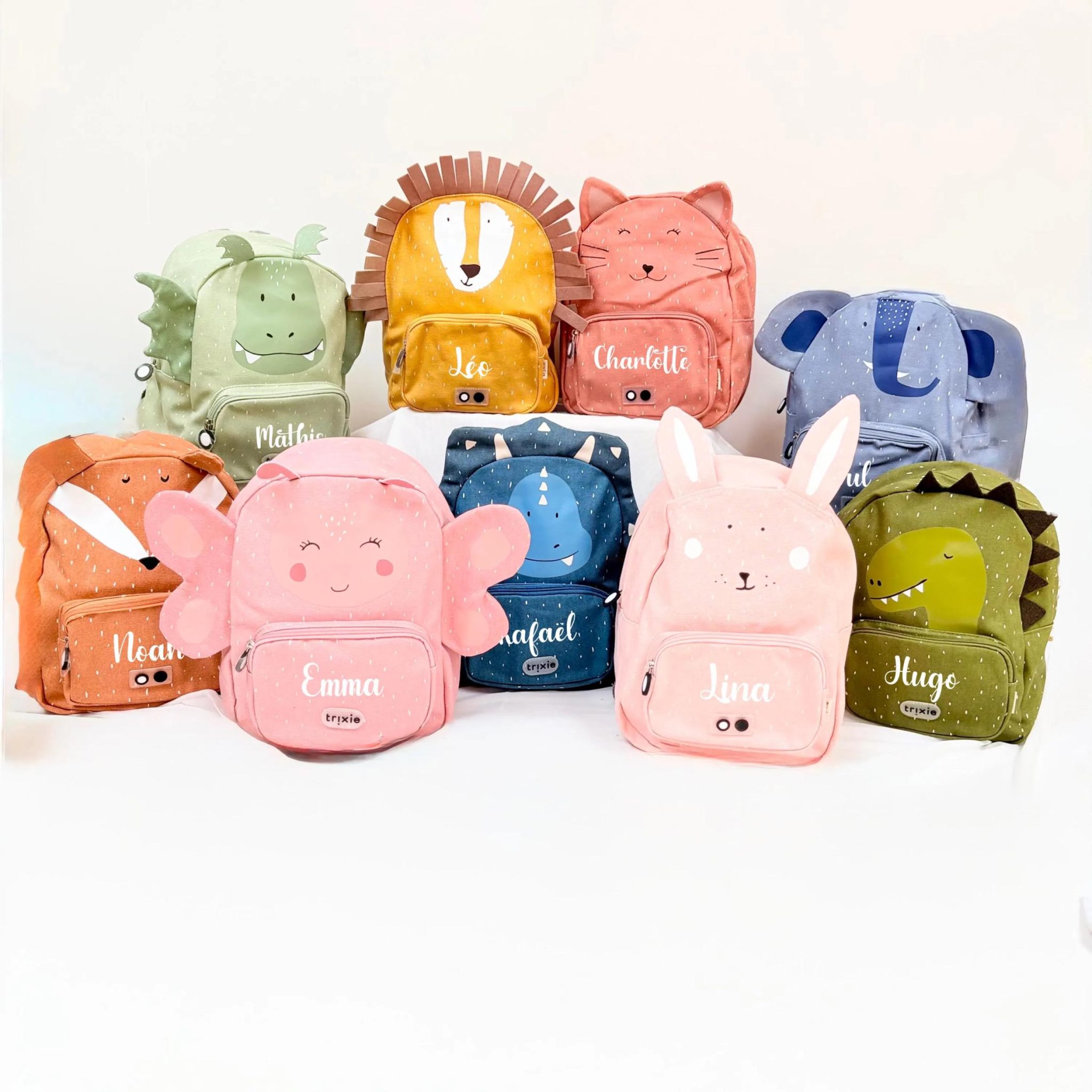 Sac à Dos Personnalisé Enfant Chat, sac école enfant prénom sac enfant crèche sac nounou enfant, sac à dos trixie gourde enfant personnalisé — petit sac à dos enfant