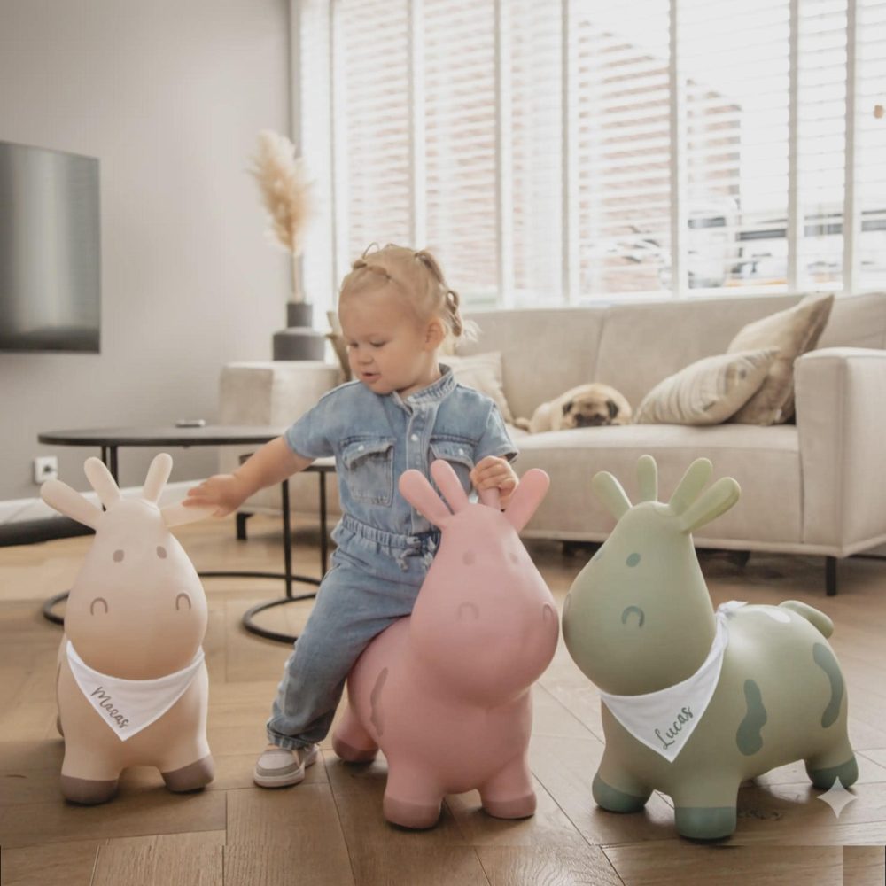 Vache ballon sauteur, animal gonflable, cadeau bébé personnalisé, cadeau anniversaire enfant 1 an, noël enfant, décoration chambre bébé.