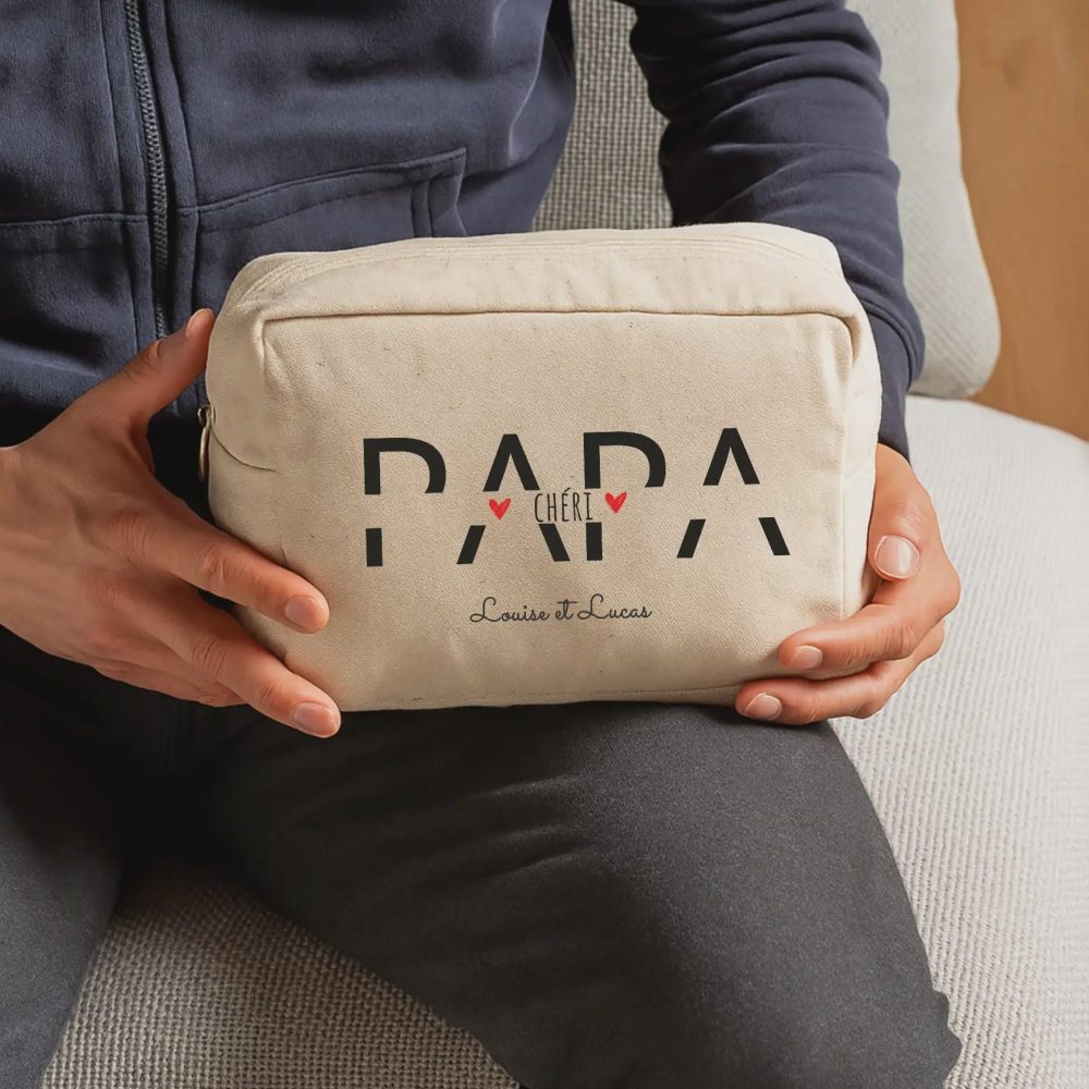 Trousse de toilette papa chérie, fête des pères, cadeau de noël papa, idée cadeau personnalisé, cadeau d'anniversaire papa, Noël papa