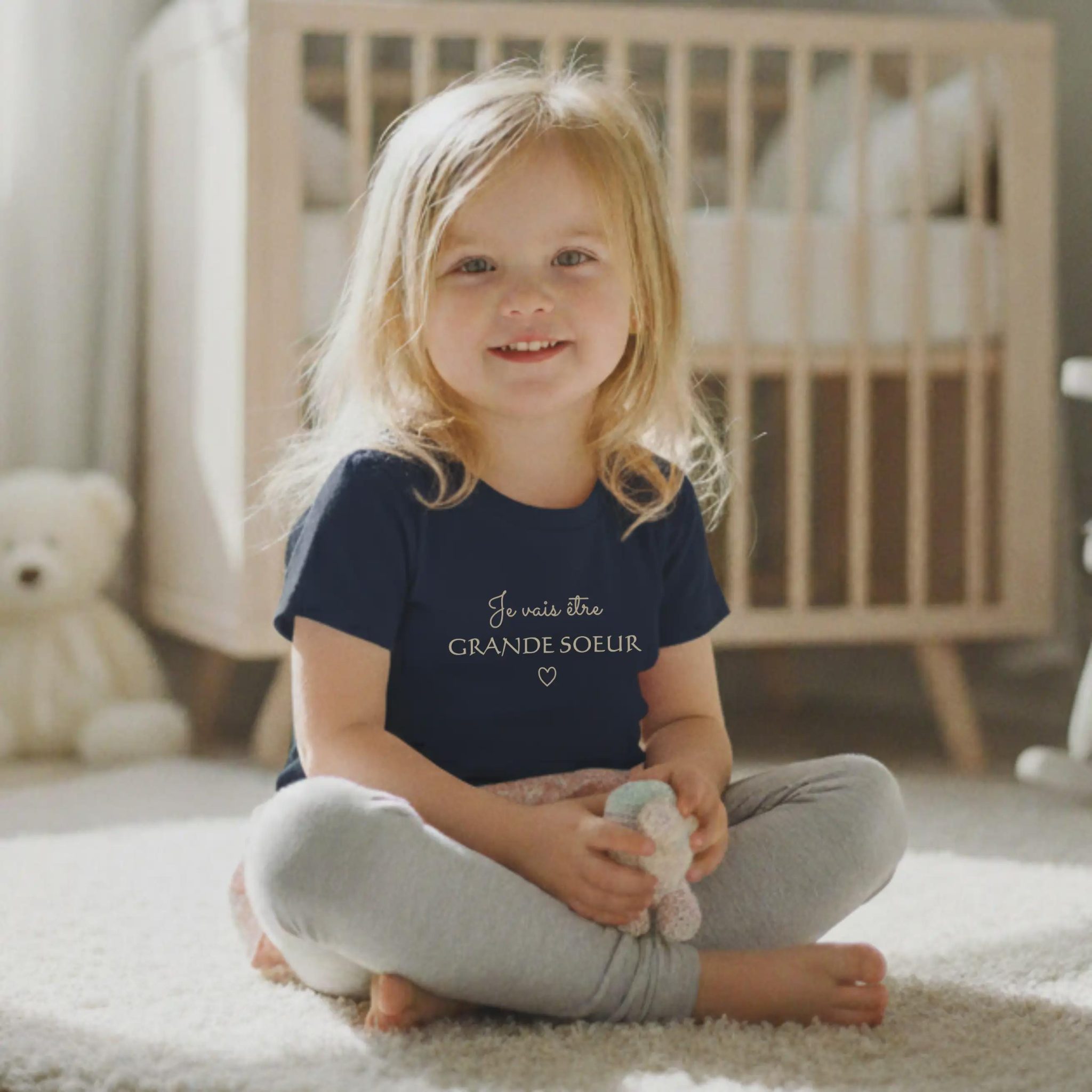 Sweat enfant je vais être grande sœur, annonce de grossesse, tee-shirt enfant annonce de grossesse. Annonce bébé — Sweat annonce de grossesse