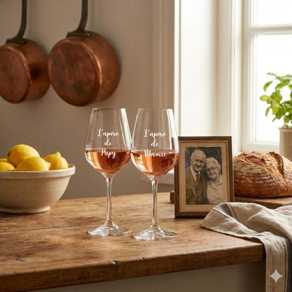 Verre à vin personnalisé "L’apéro de Papy", Fête des grands-Pères, cadeau personnalisé papy, anniversaire noël papy, fête papy, verre apéro