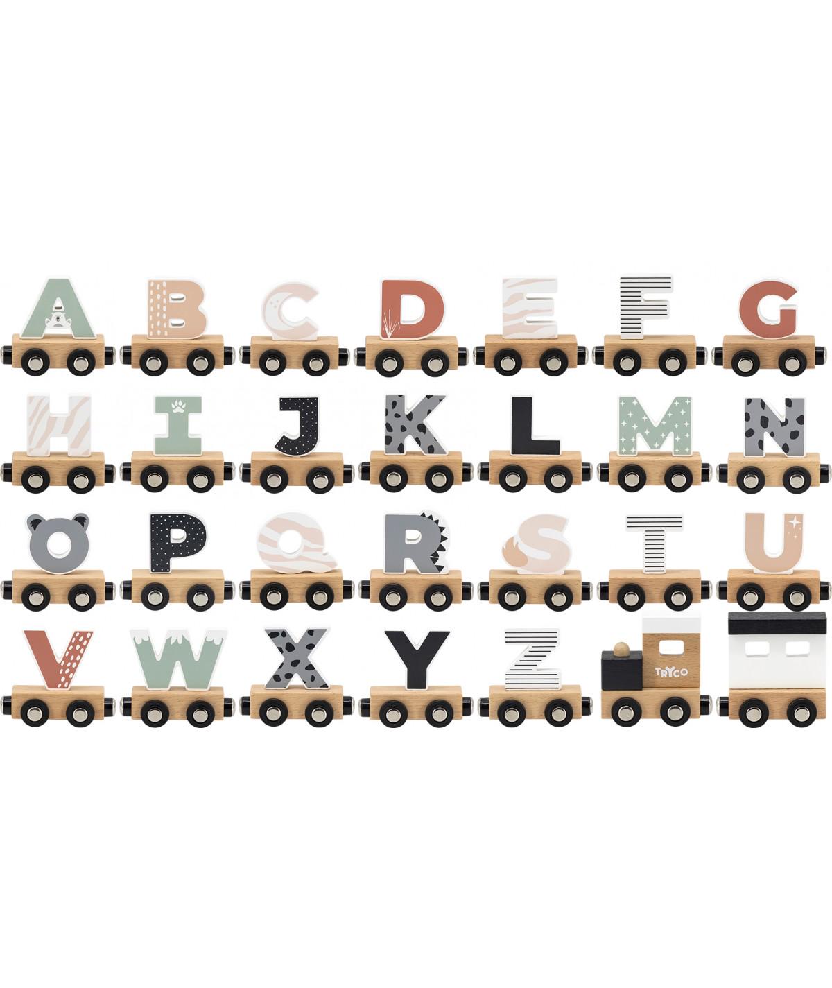 Petit train lettres personnalisable prénom enfant - jouet bois nom train, idée cadeau anniversaire personnalisé enfant, cadeau noël enfant — train personnalisé prénom