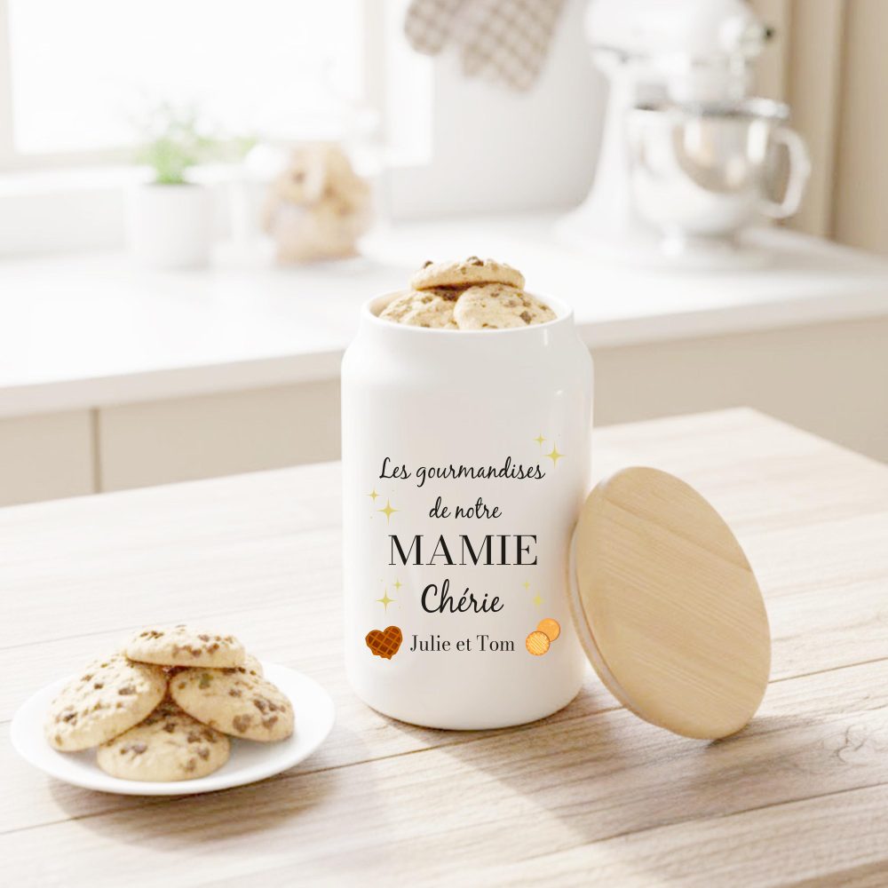 Pot à gâteaux Mamie, Cadeau personnalisé grand-mère, Fête des grands-mères, cadeau personnalisé mamie, pot personnalisé mamie