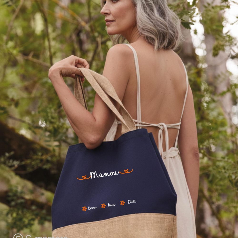 Sac cabas à personnaliser Mamie - Cadeau Anniversaire Maman, Mamie - Fêtes des mères - Fêtes des mamies