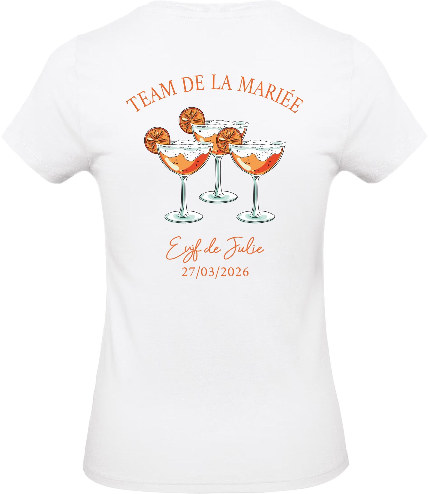 T-shirt EVJF rose cocktail - idée t-shirt original enterrement vie de jeune fille, t-shirt cocktail, idée evjf fille, t-shirt personnalisé — cadeau future mariée