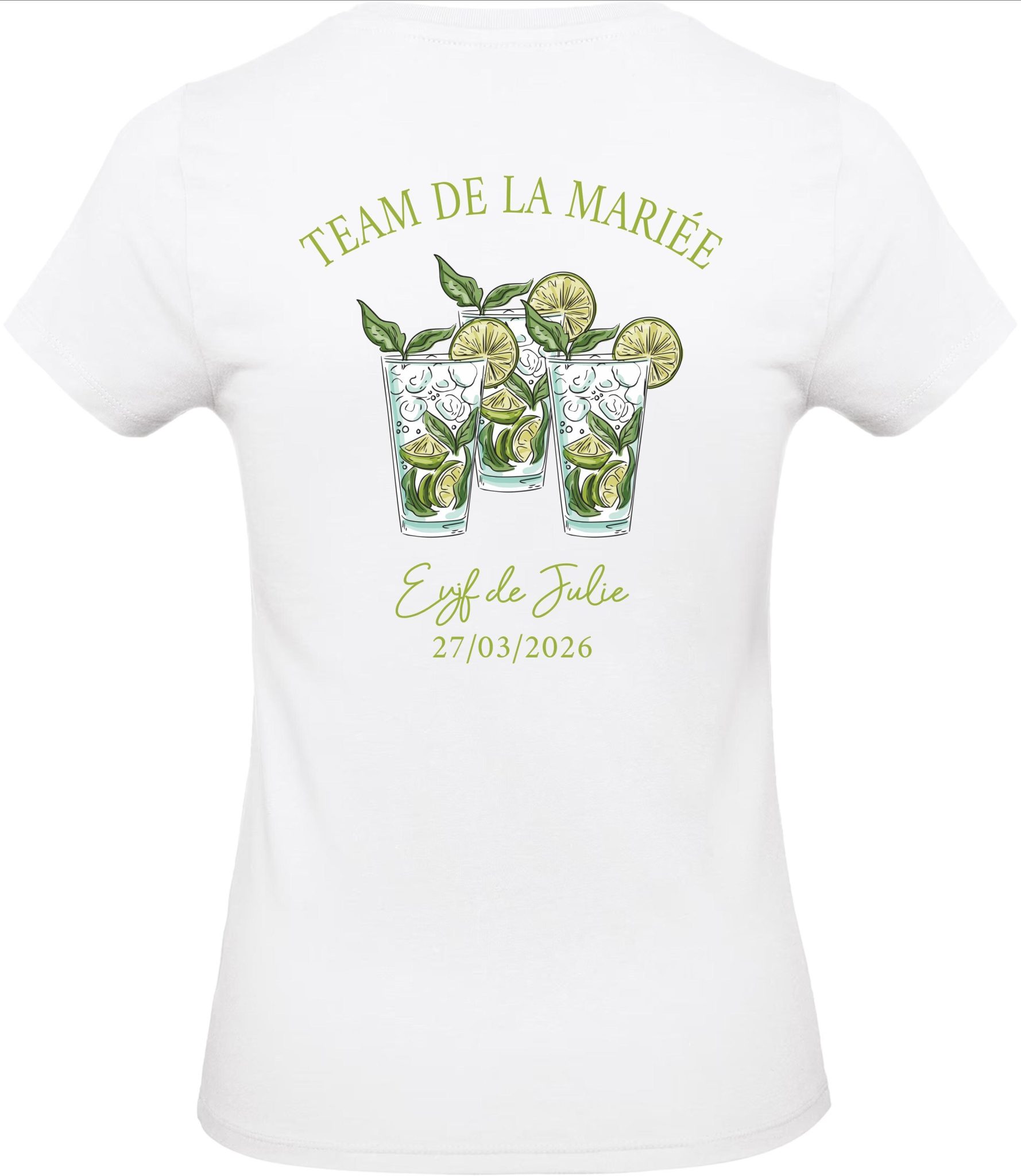 T-shirt EVJF rose cocktail - idée t-shirt original enterrement vie de jeune fille, t-shirt cocktail, idée evjf fille, t-shirt personnalisé — t shirt evjf prénom