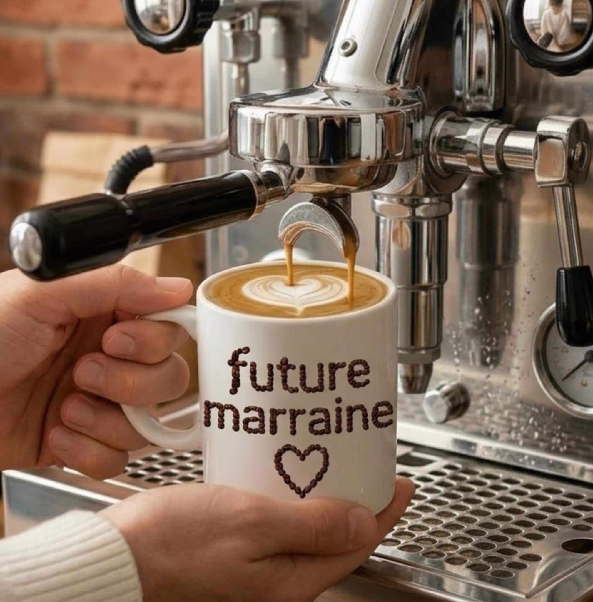 Tasse annonce grossesse personnalisée – Mug café futur papy mamie, annonce grossesse originale, idée cadeau famille — futur papi