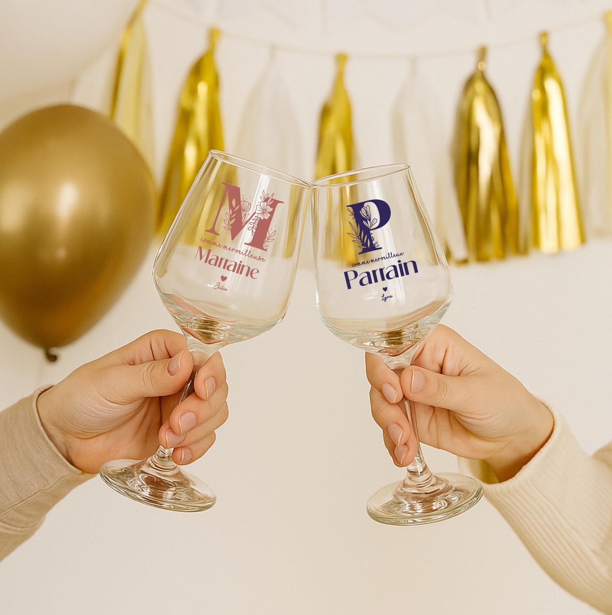 Verre à vin personnalisé Papi Mamie – cadeau grands-parents, anniversaire, Noël papy, idée cadeau personnalisé mamie, verre apéro papy — Cadeau parrain