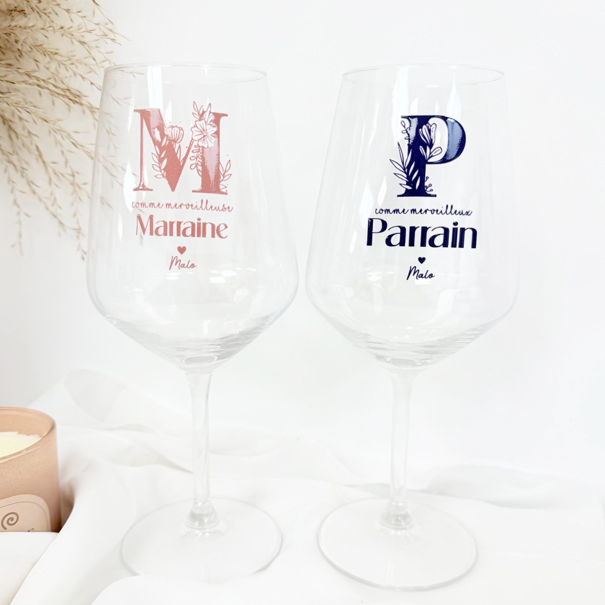 Verre à vin personnalisé Papi Mamie – cadeau grands-parents, anniversaire, Noël papy, idée cadeau personnalisé mamie, verre apéro papy — Idée cadeau personnalsié