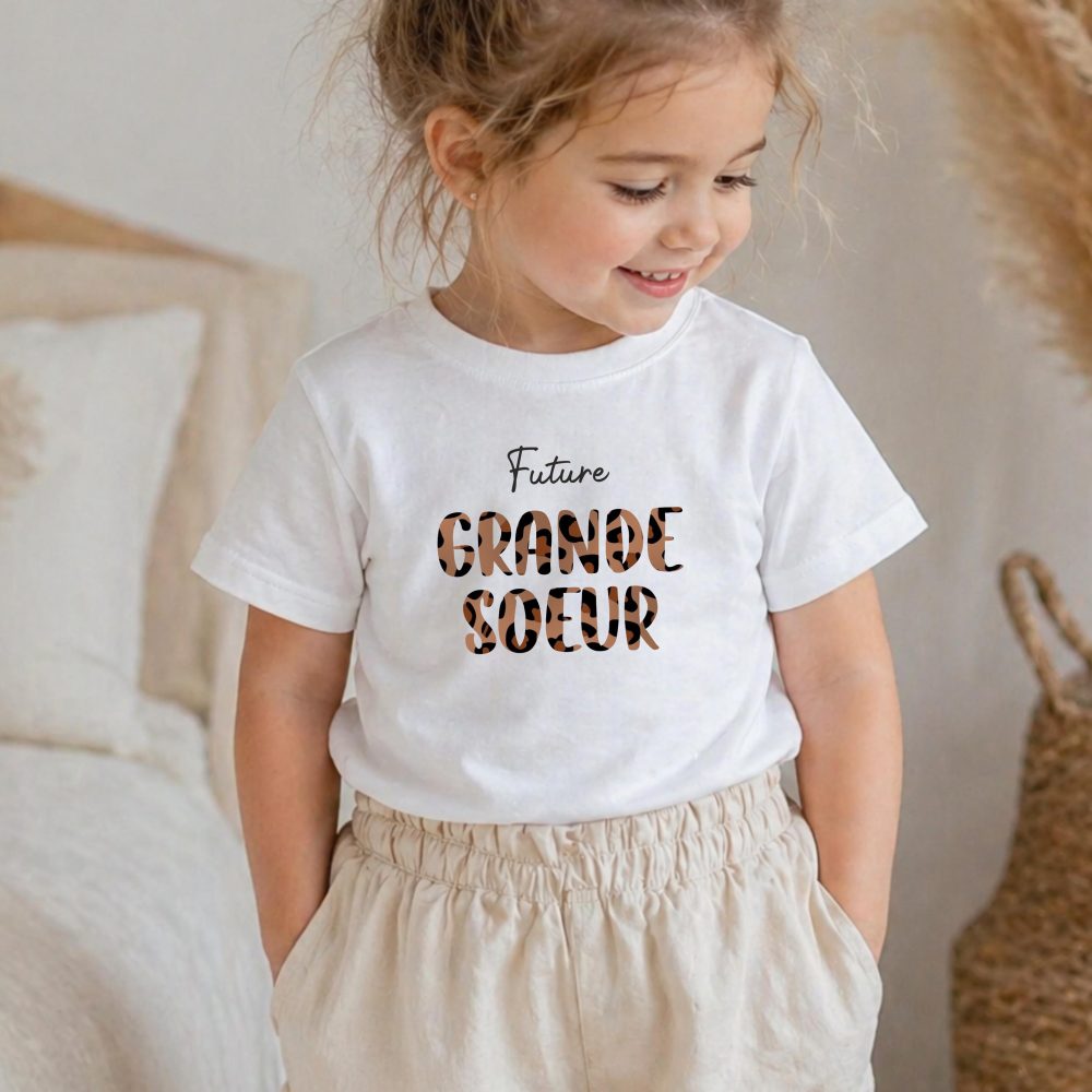 T-shirt future grande soeur, annonce de grossesse t shirt future grande soeur, annonce futur bébé, annonce de grossesse future grand soeur