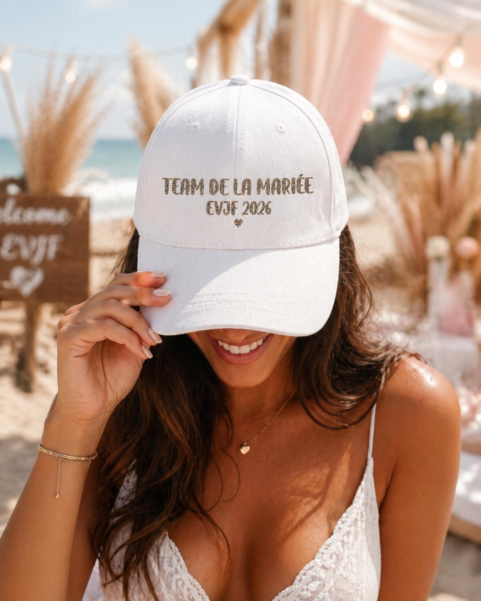Casquette EVJF léopard personnalisé - cadeau pour evjf, casquette future mariée, accessoire evjf copines, idée cadeau casquette team evjf — organisation evjf