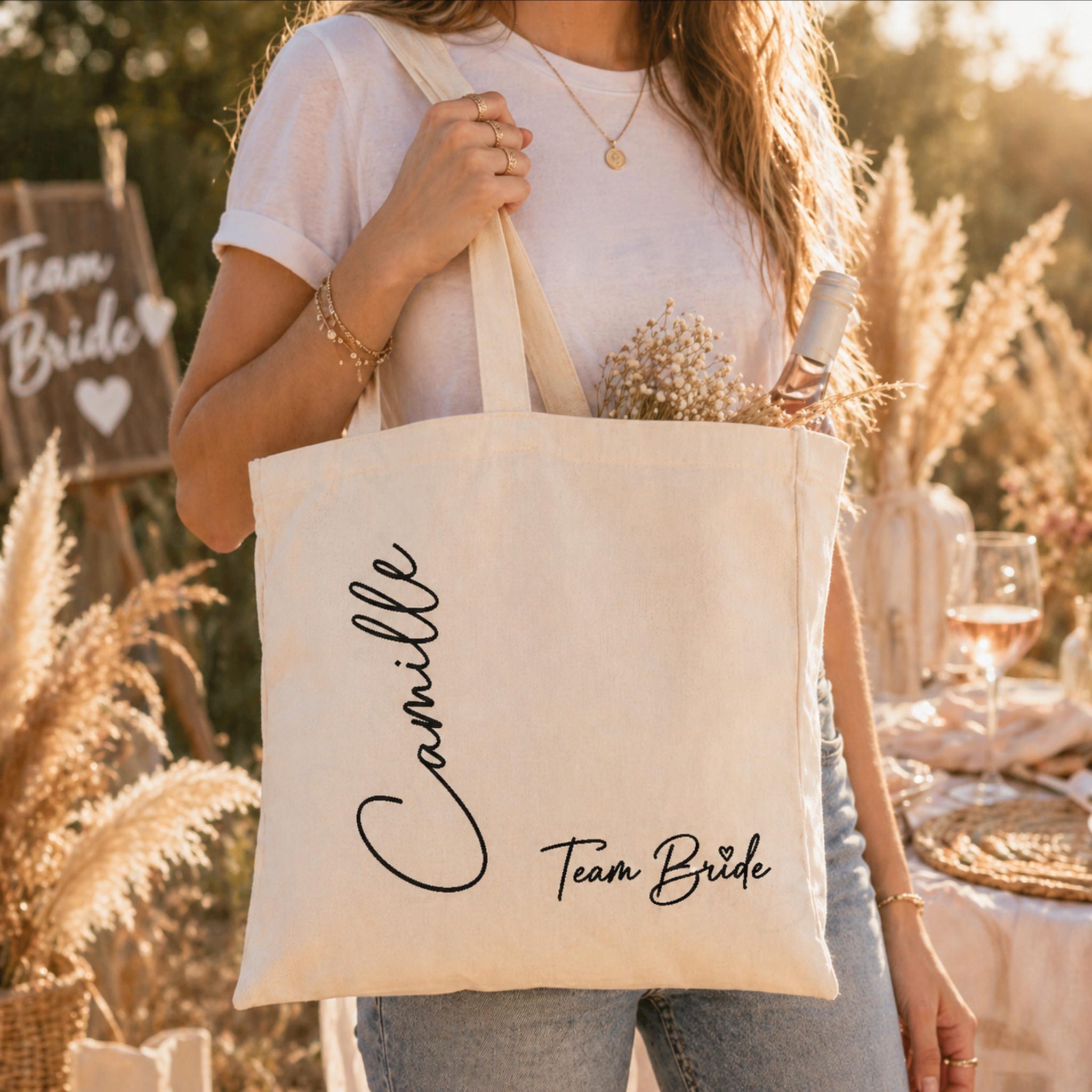 Tote Bag Personnalisé EVJF – Cadeau evjf, Tote bag future mariée, Idée organisation evjf, Cadeau team de la mariée, evjf personnalisé — EVJF personnalisé