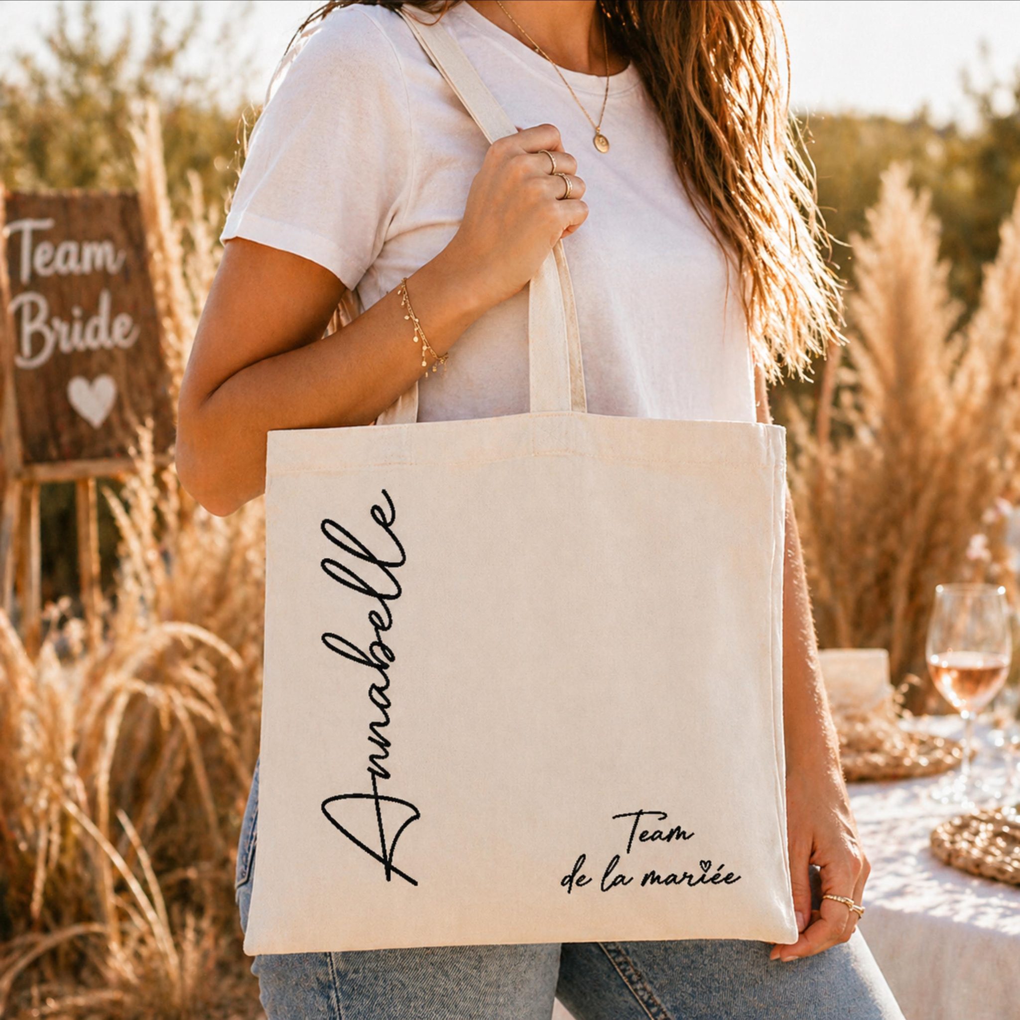 Tote Bag Personnalisé EVJF – Cadeau evjf, Tote bag future mariée, Idée organisation evjf, Cadeau team de la mariée, evjf personnalisé — Tote bag future mariée