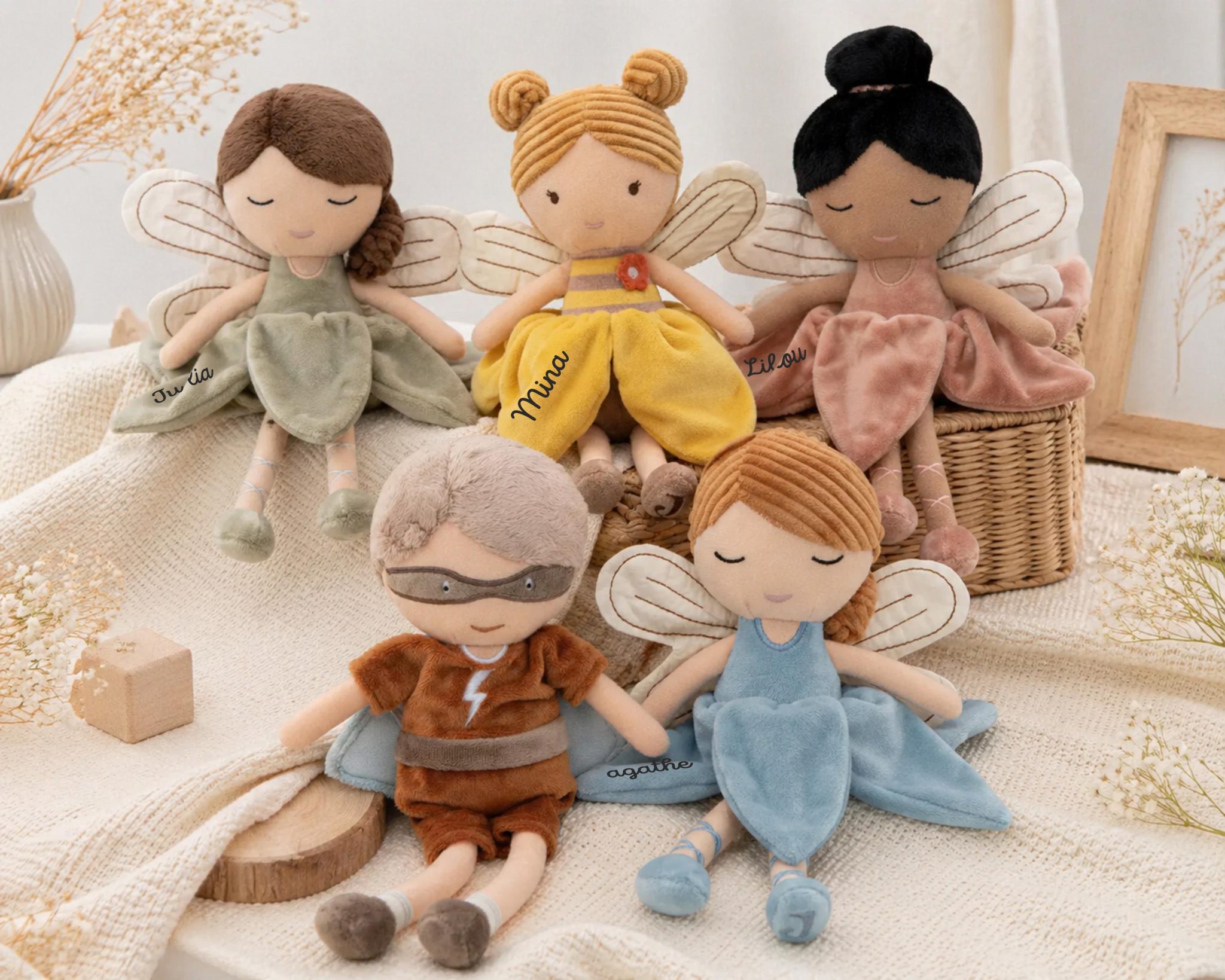Peluche personnalisée, enfant poupée enfant prénom, Peluche fille personnalisée, cadeau enfant cadeau bébé prénom, cadeau naissance garçon