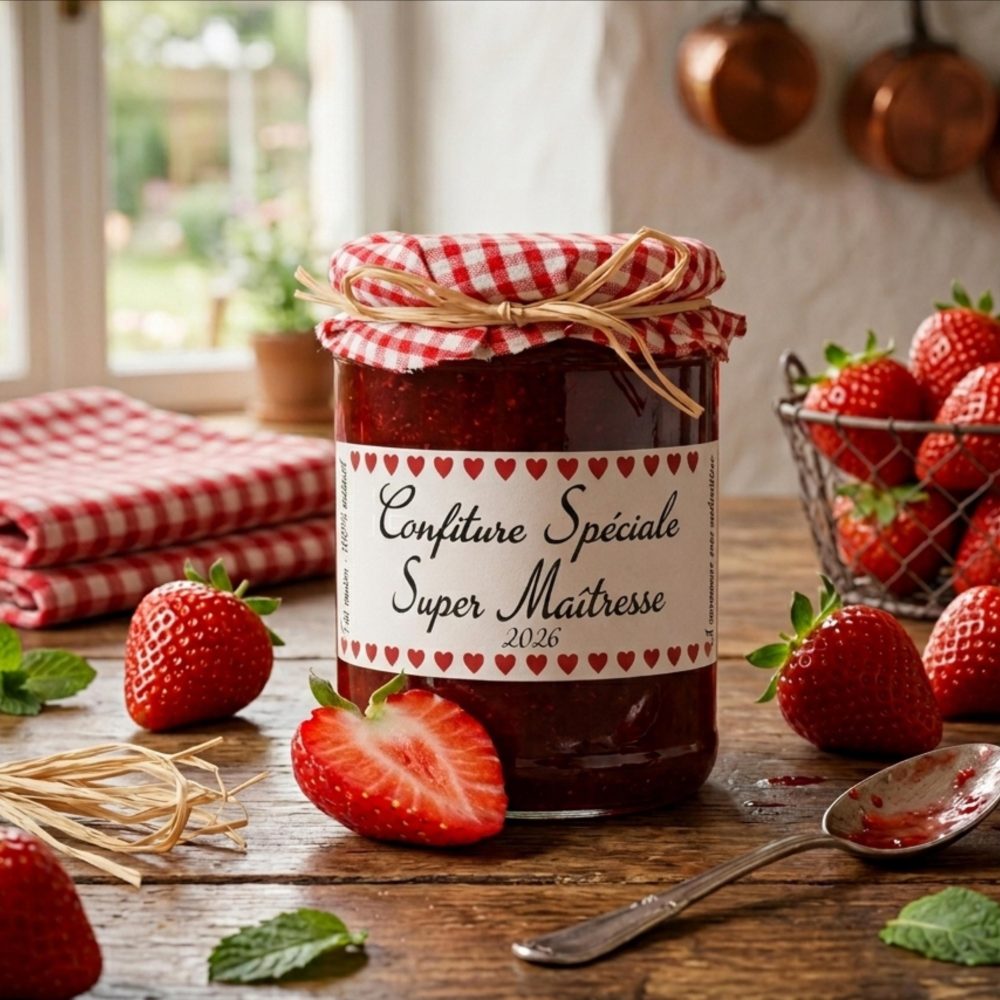 Etiquette pot de confiture - Cadeau personnalisé maîtresse - nounou - maître - atsem - crèche. Merci nounou - Cadeau ATSEM - Merci maîtresse
