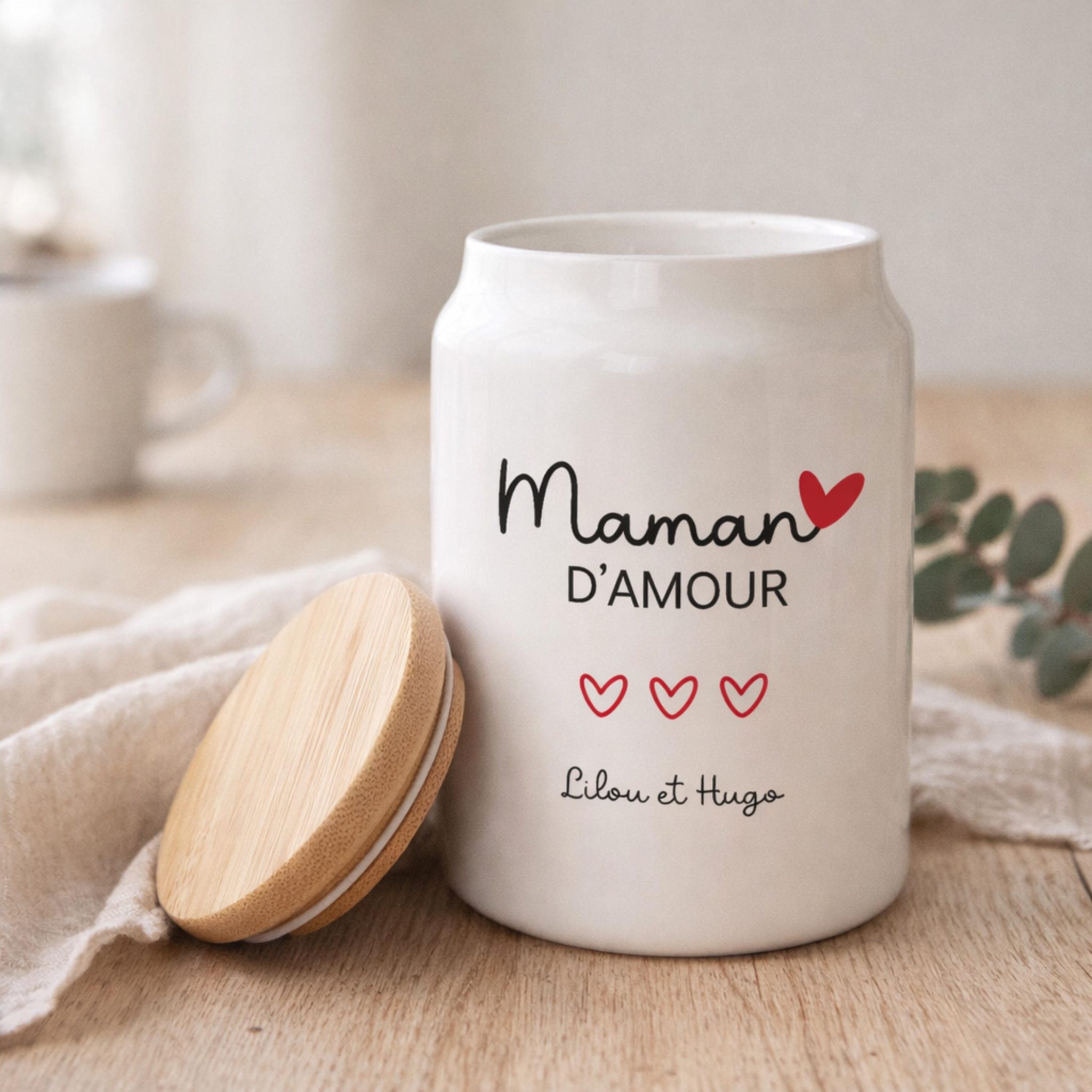 Pot à gâteaux fête des mères personnalisé - cadeau maman , idée cadeau maman, cadeau personnalisé maman, pot maman, idée anniversaire maman — fête des mères