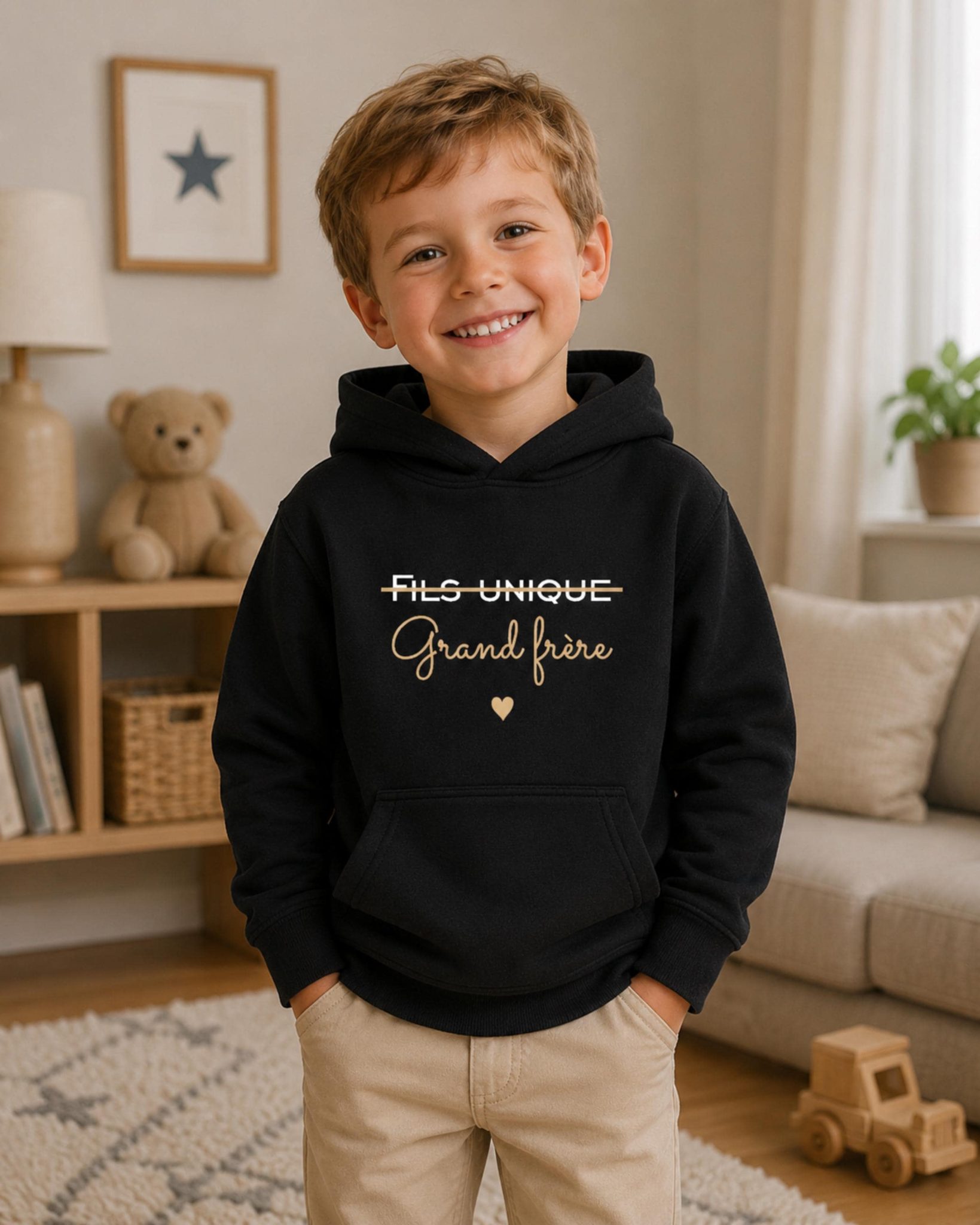 T shirt Futur Grand Frère – Annonce grossesse, cadeau enfant grossesse, sweat annonce bébé famille, pull grand frère, idée annonce frère — T-shirt futur grand frère