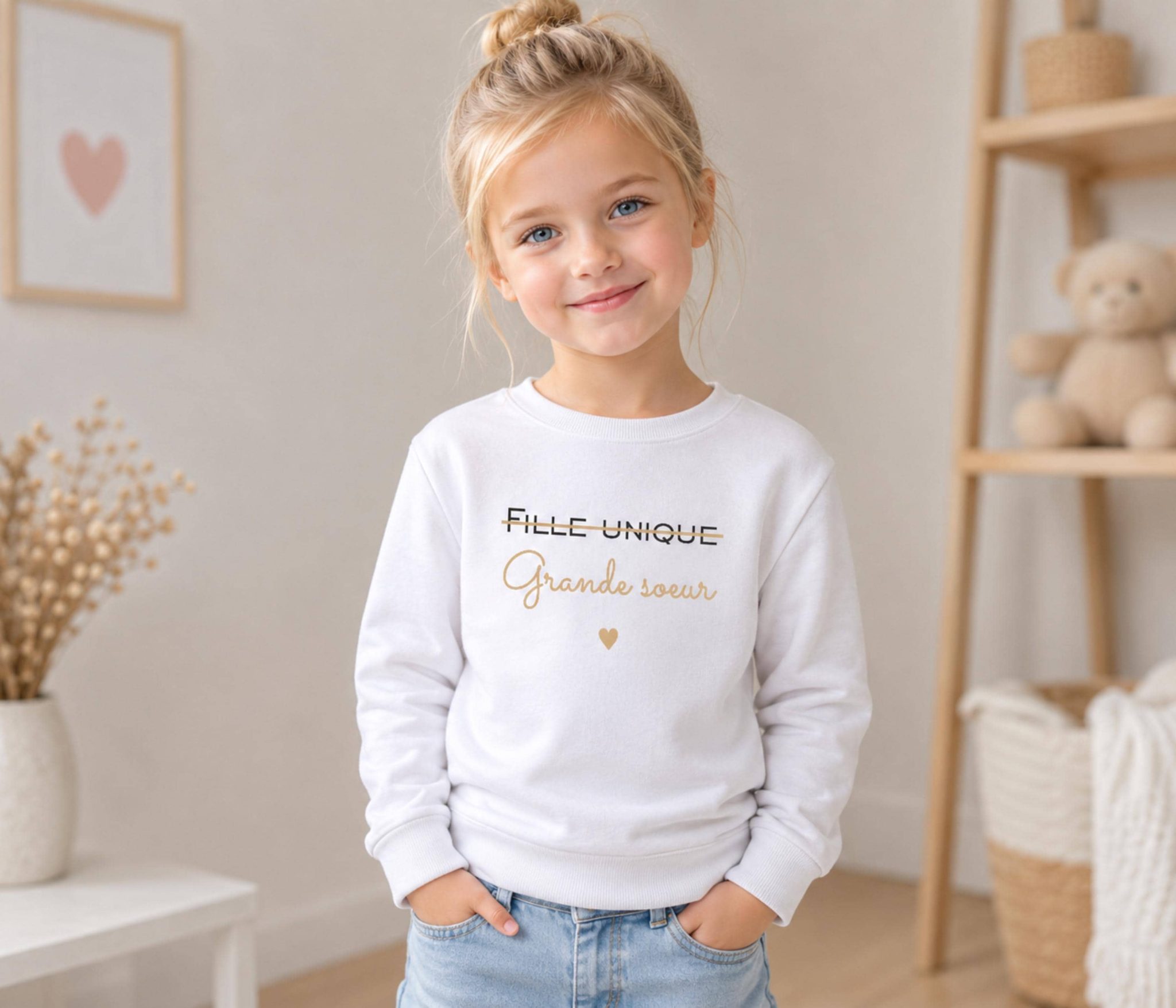 T shirt Futur Grand Sœur – Annonce grossesse Sœur , cadeau enfant grossesse, sweat annonce bébé famille, pull grand Sœur, idée annonce Sœur — t shirt annonce grossesse