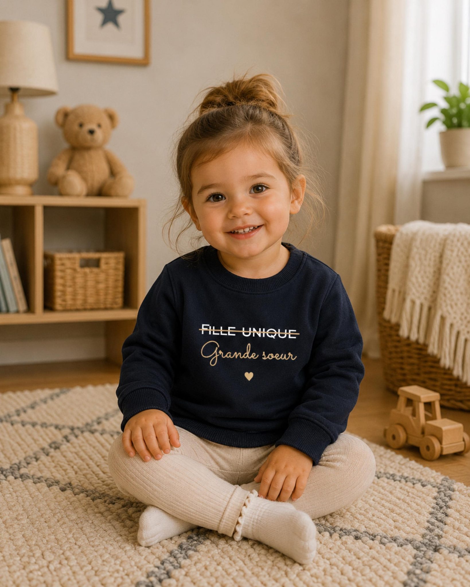 T shirt Futur Grand Sœur – Annonce grossesse Sœur , cadeau enfant grossesse, sweat annonce bébé famille, pull grand Sœur, idée annonce Sœur — t-shirt annonce naissance