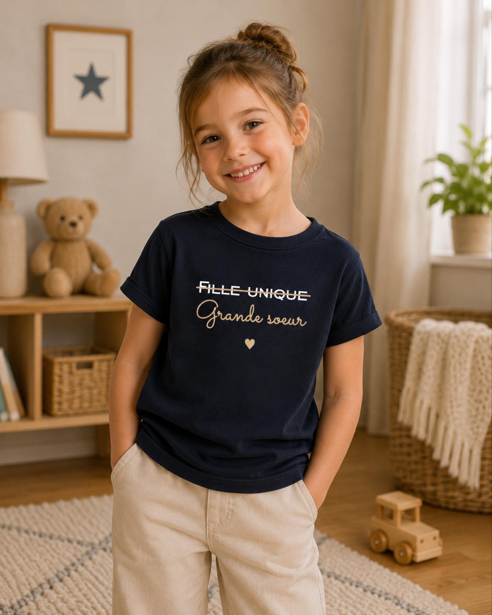 T shirt Futur Grand Sœur – Annonce grossesse Sœur , cadeau enfant grossesse, sweat annonce bébé famille, pull grand Sœur, idée annonce Sœur — je vais être grand soeur