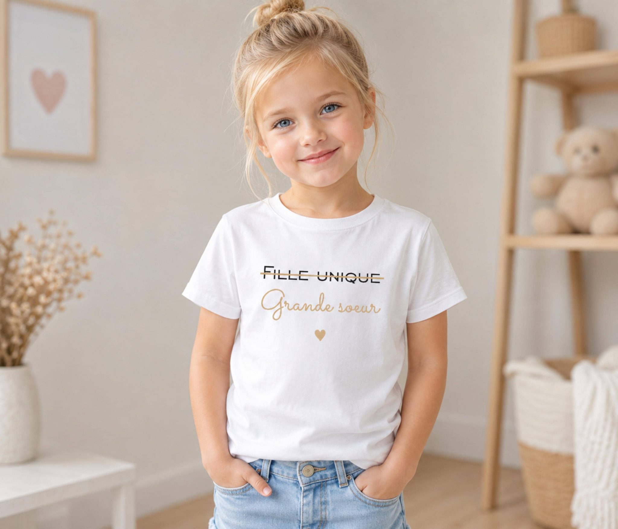 T shirt Futur Grand Sœur – Annonce grossesse Sœur , cadeau enfant grossesse, sweat annonce bébé famille, pull grand Sœur, idée annonce Sœur