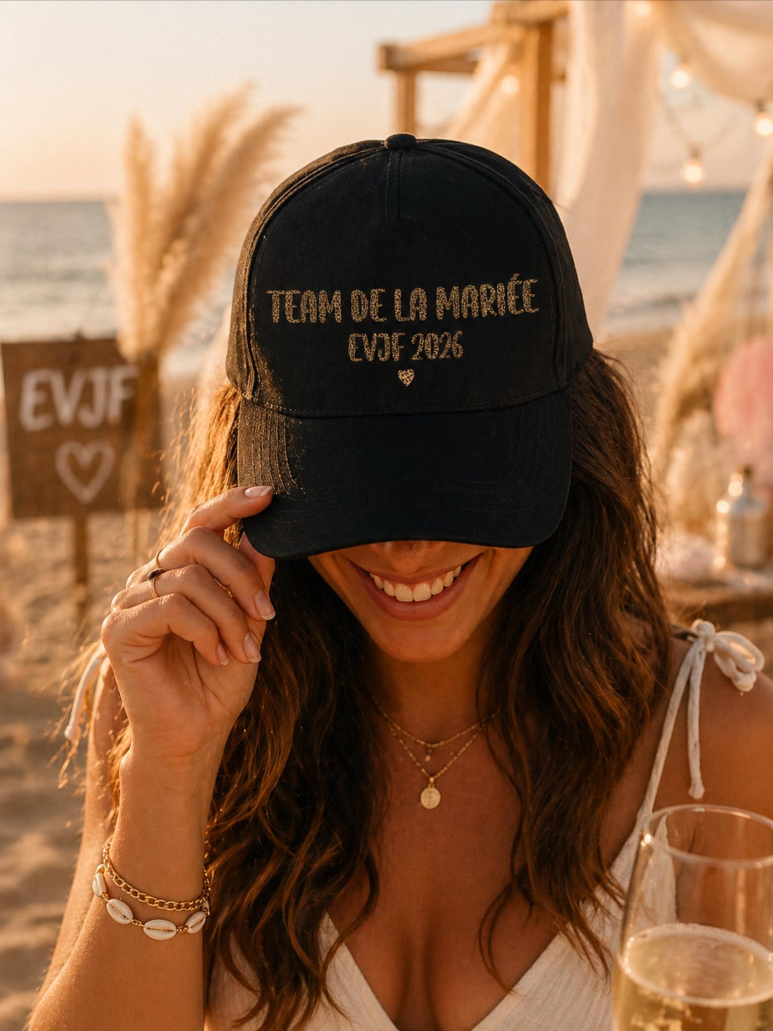 Casquette EVJF léopard personnalisé - cadeau pour evjf, casquette future mariée, accessoire evjf copines, idée cadeau casquette team evjf — idée evjf