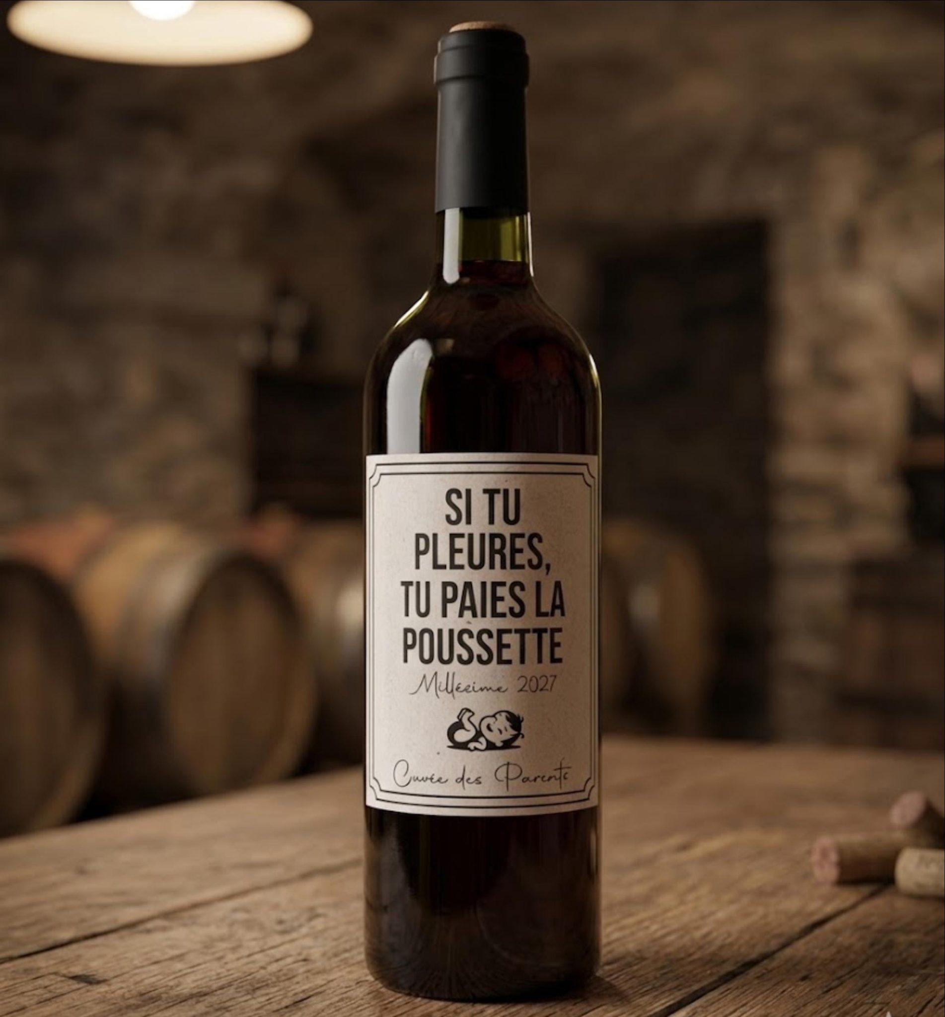 Etiquette bouteille pour annonce grossesse 2027 — etiquette vin grossesse