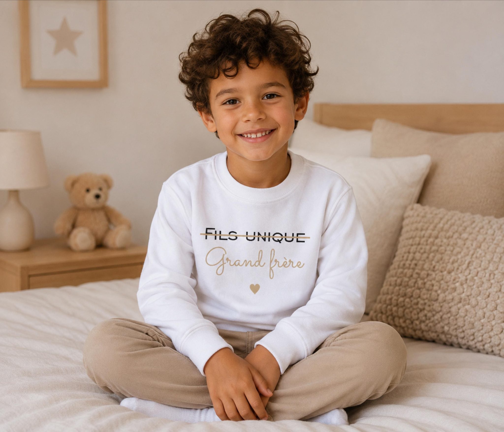 T shirt Futur Grand Frère – Annonce grossesse, cadeau enfant grossesse, sweat annonce bébé famille, pull grand frère, idée annonce frère — t-shirt annonce naissance