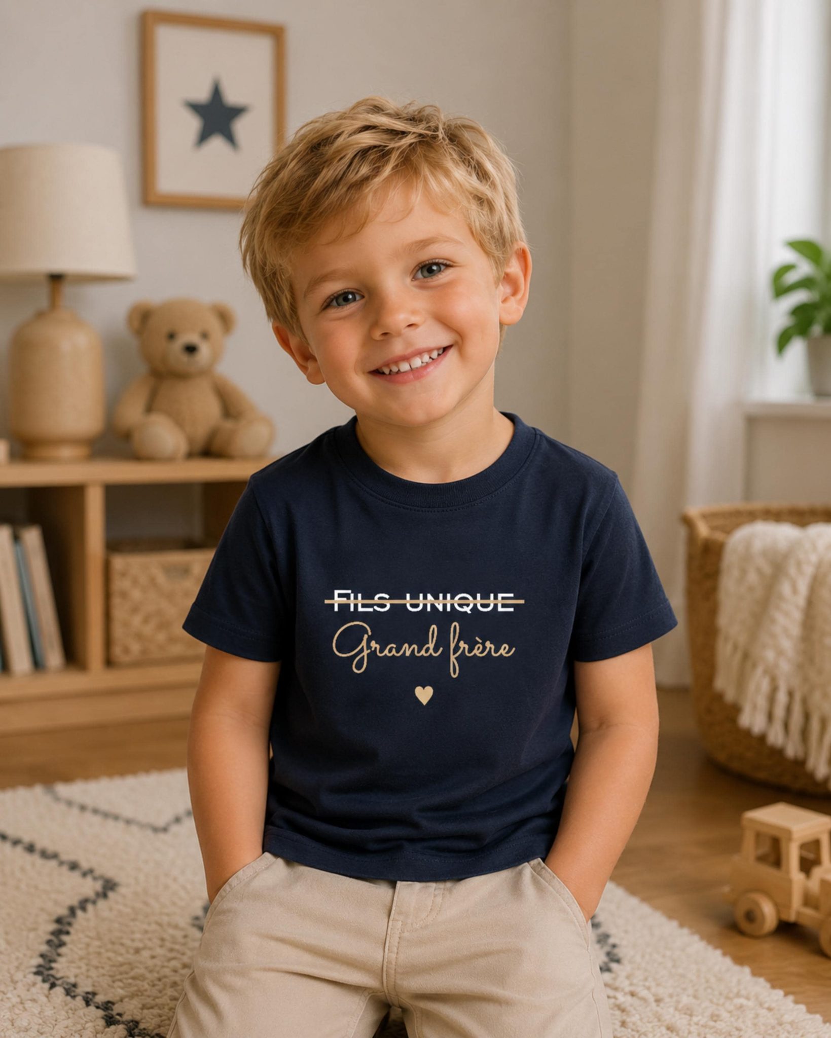 T shirt Futur Grand Frère – Annonce grossesse, cadeau enfant grossesse, sweat annonce bébé famille, pull grand frère, idée annonce frère — Futur grand frère