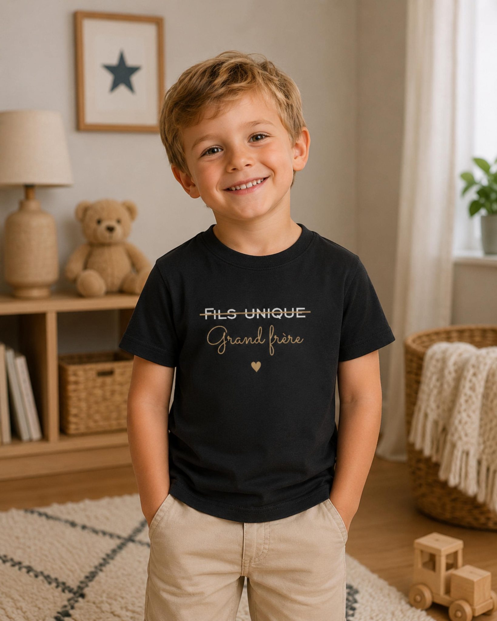 T shirt Futur Grand Frère – Annonce grossesse, cadeau enfant grossesse, sweat annonce bébé famille, pull grand frère, idée annonce frère — cadeau grand frère