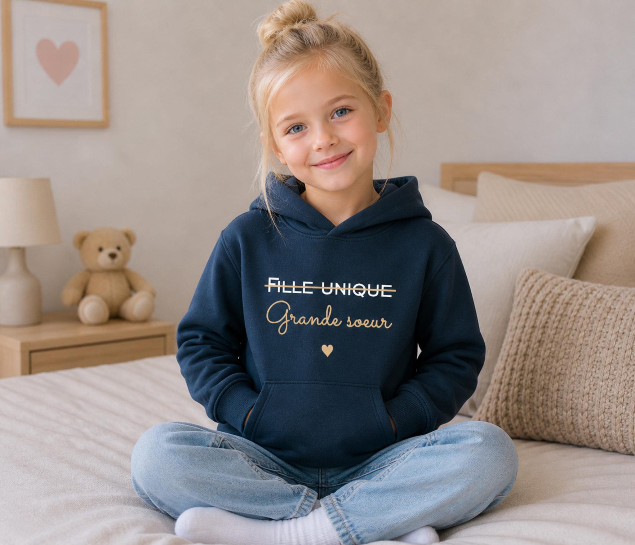 T shirt Futur Grand Sœur – Annonce grossesse Sœur , cadeau enfant grossesse, sweat annonce bébé famille, pull grand Sœur, idée annonce Sœur — annonce bebe